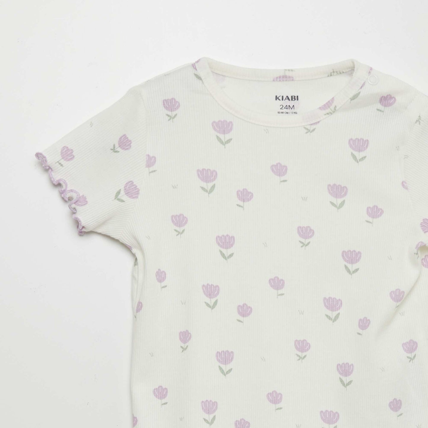 T-shirt and pyjama shorts set - 2-piece set WHITE