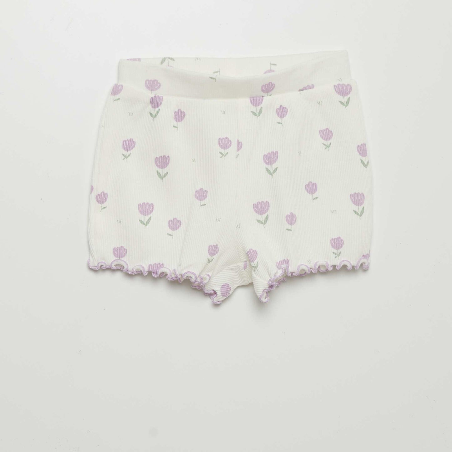 T-shirt and pyjama shorts set - 2-piece set WHITE