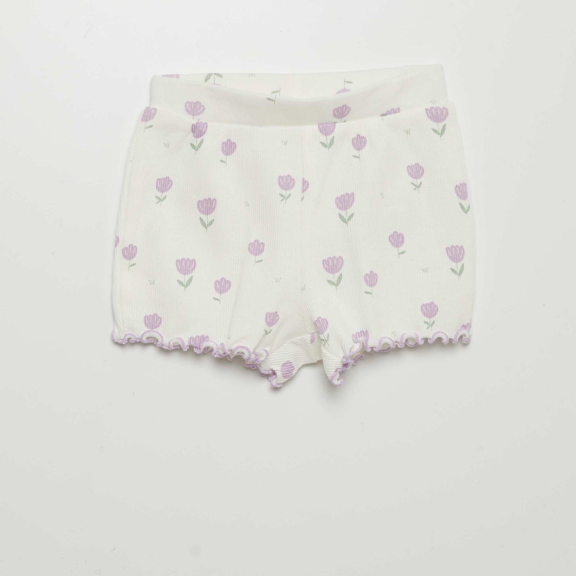 T-shirt and pyjama shorts set - 2-piece set WHITE