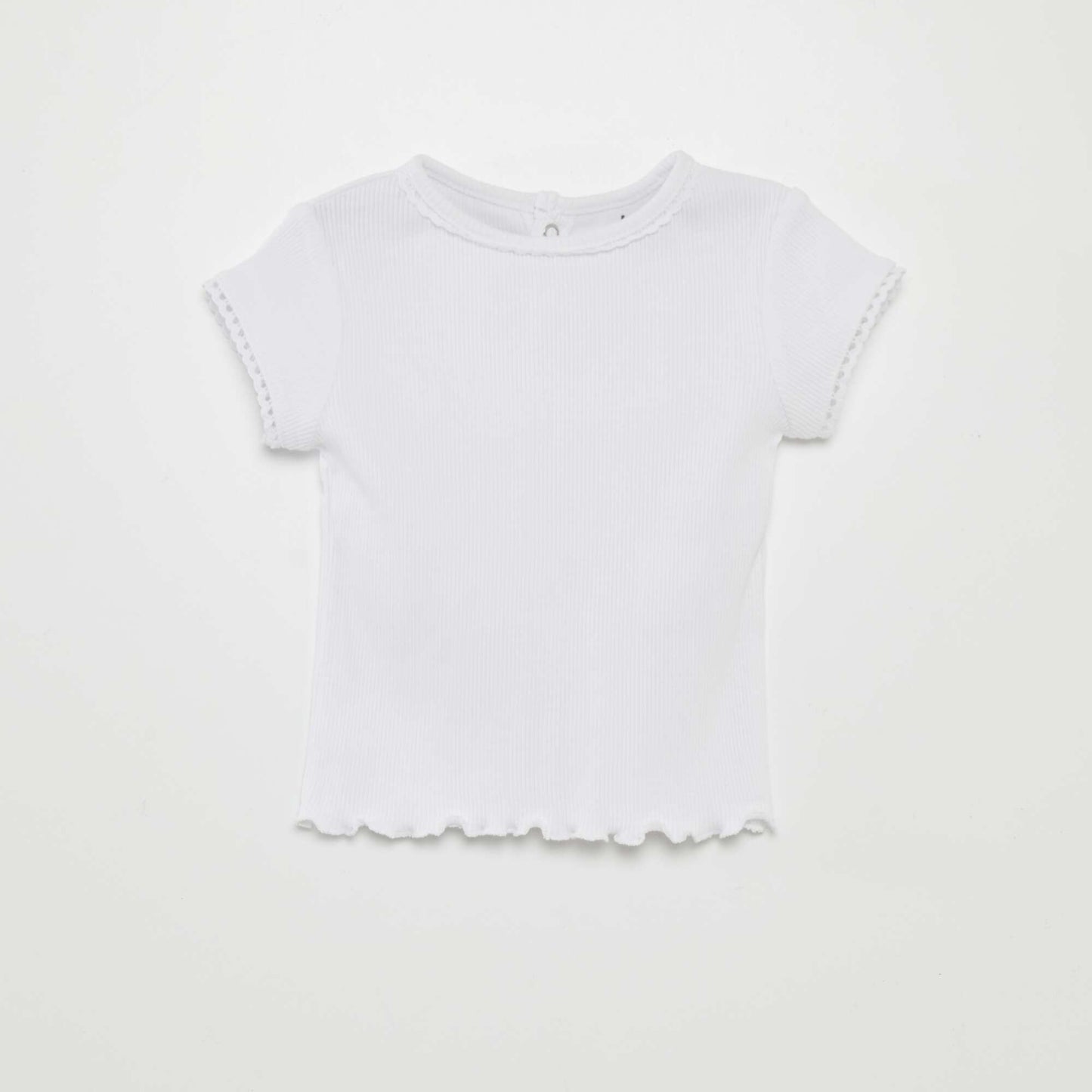 Ribbed T-shirt white
