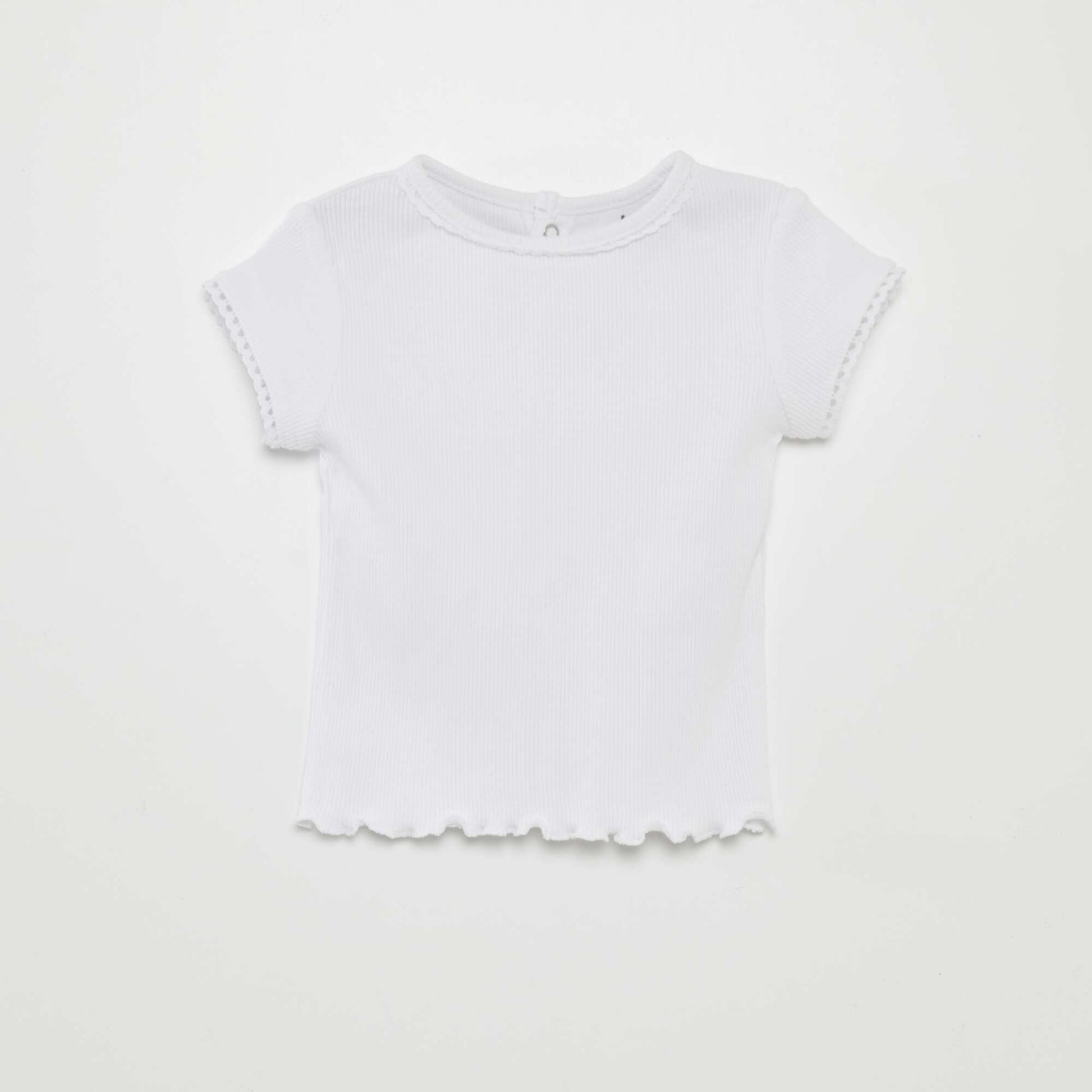 Ribbed T-shirt white