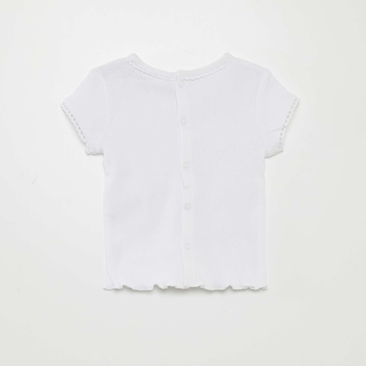 Ribbed T-shirt white