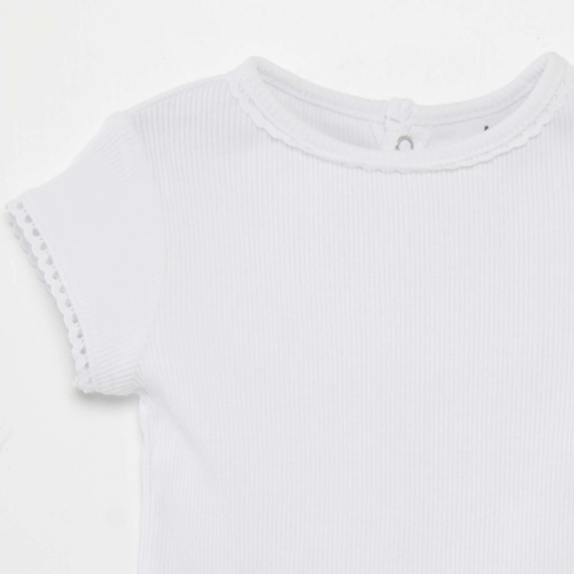Ribbed T-shirt white