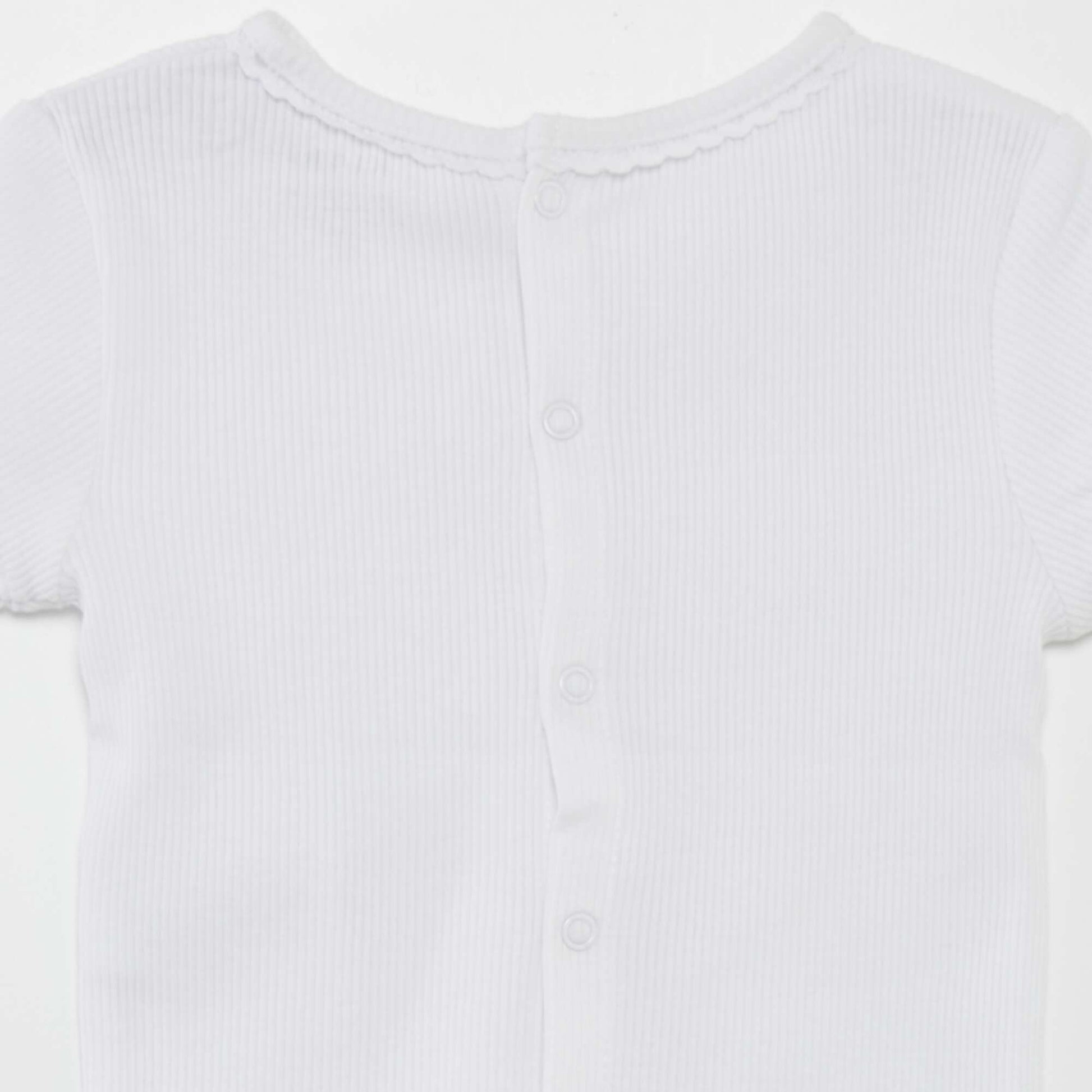 Ribbed T-shirt white