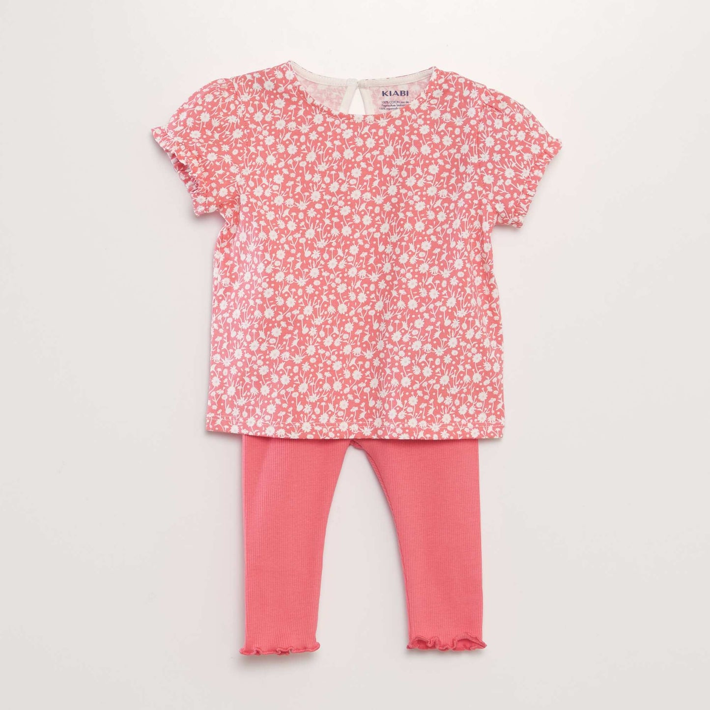 Printed leggings + T-shirt set - 2-piece set PINK