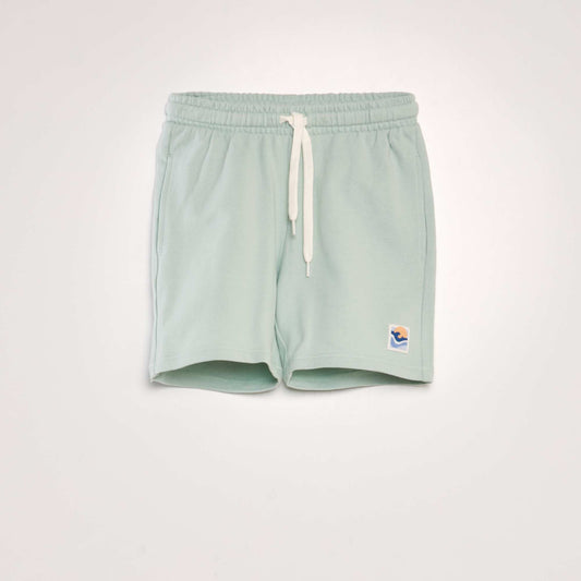 Surfer-style French terrycloth Bermuda shorts WHITE
