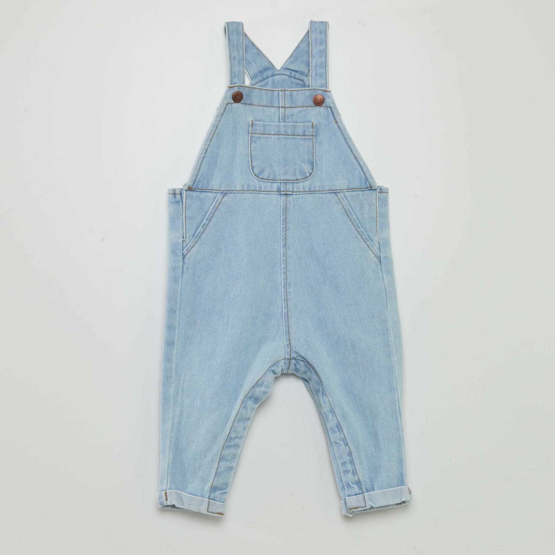 Printed T-shirt + dungarees set WHITE