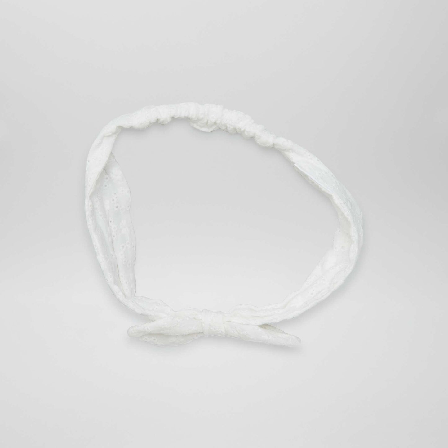 Broderie anglaise headband WHITE