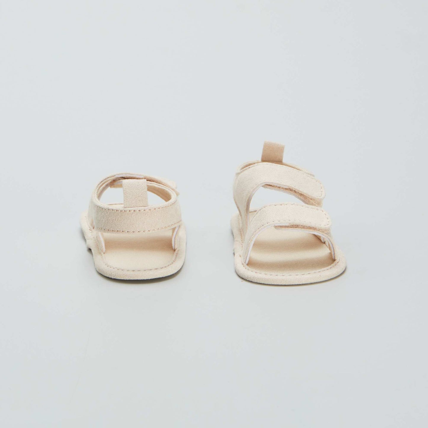 Open sandals with Velcro BEIGE