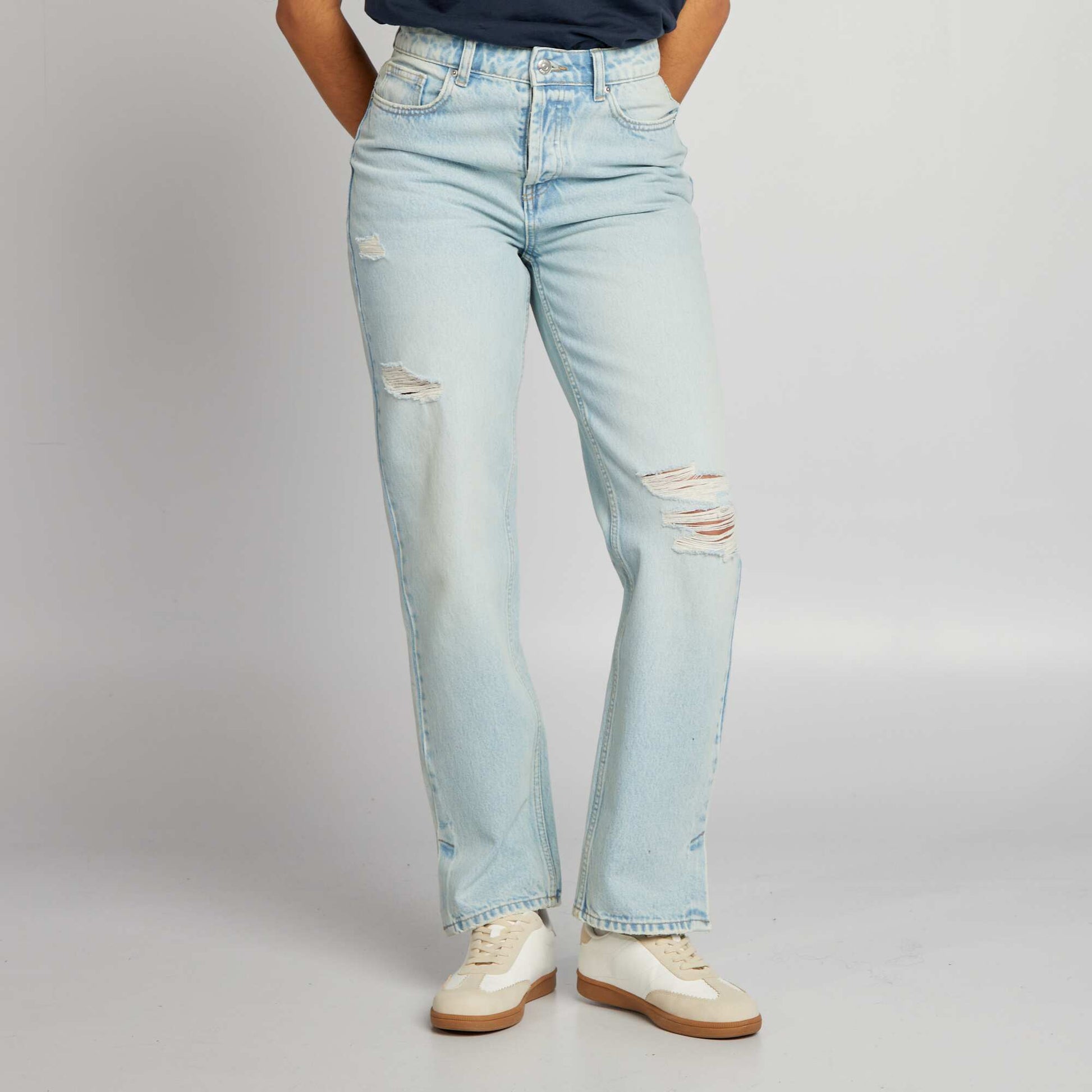 Low-rise straight jeans BLUE