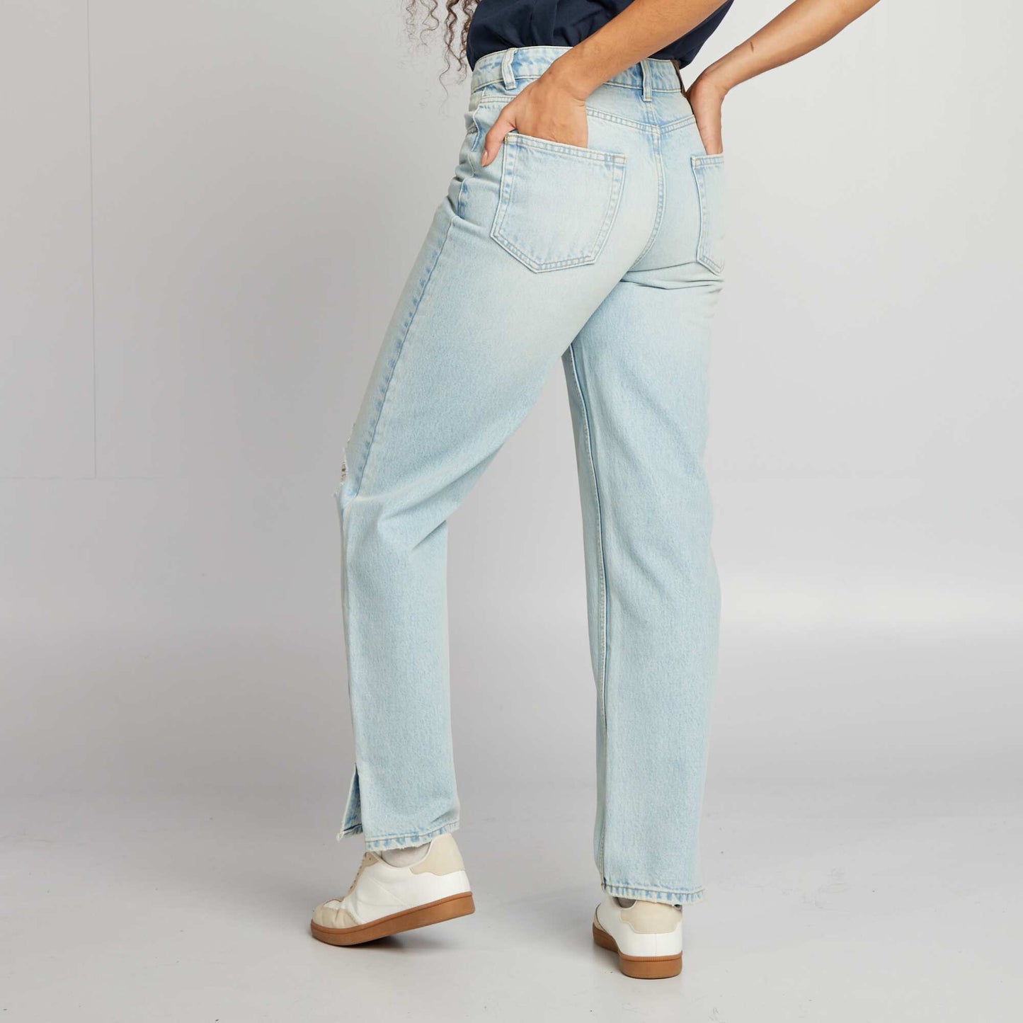 Low-rise straight jeans BLUE
