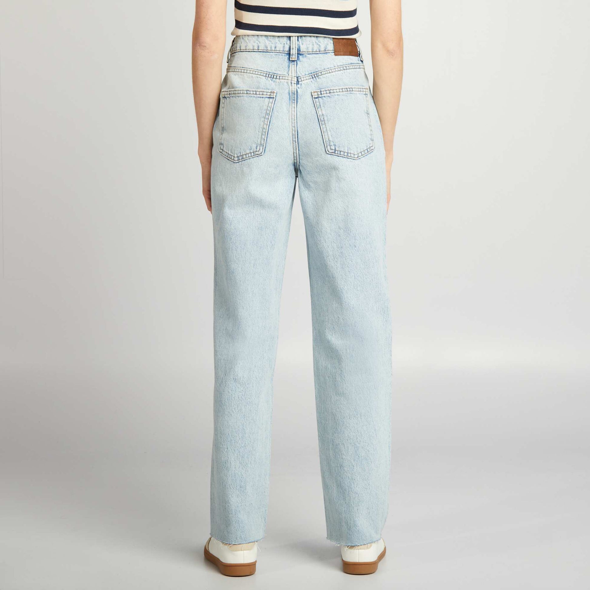 Stonewash straight-leg jeans BLUE
