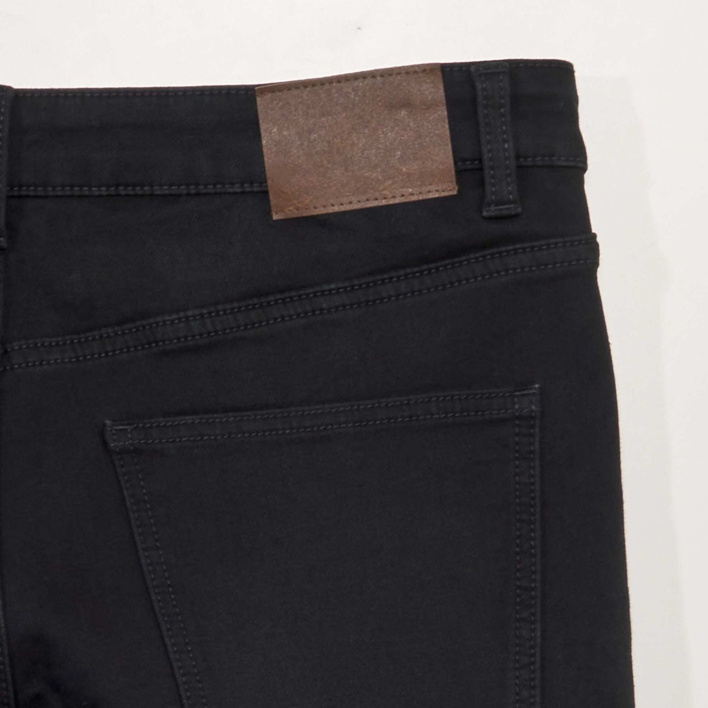 5-pocket slim-fit denim Bermuda shorts BLACK