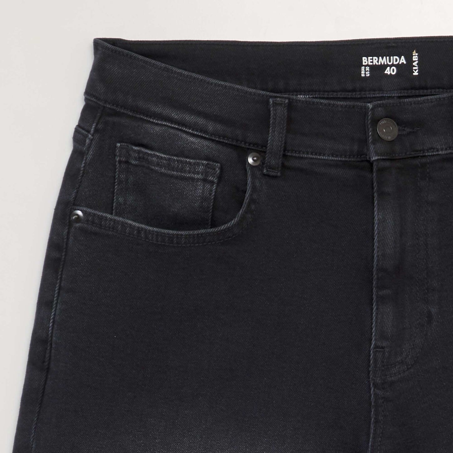 5-pocket denim Bermuda shorts GREY