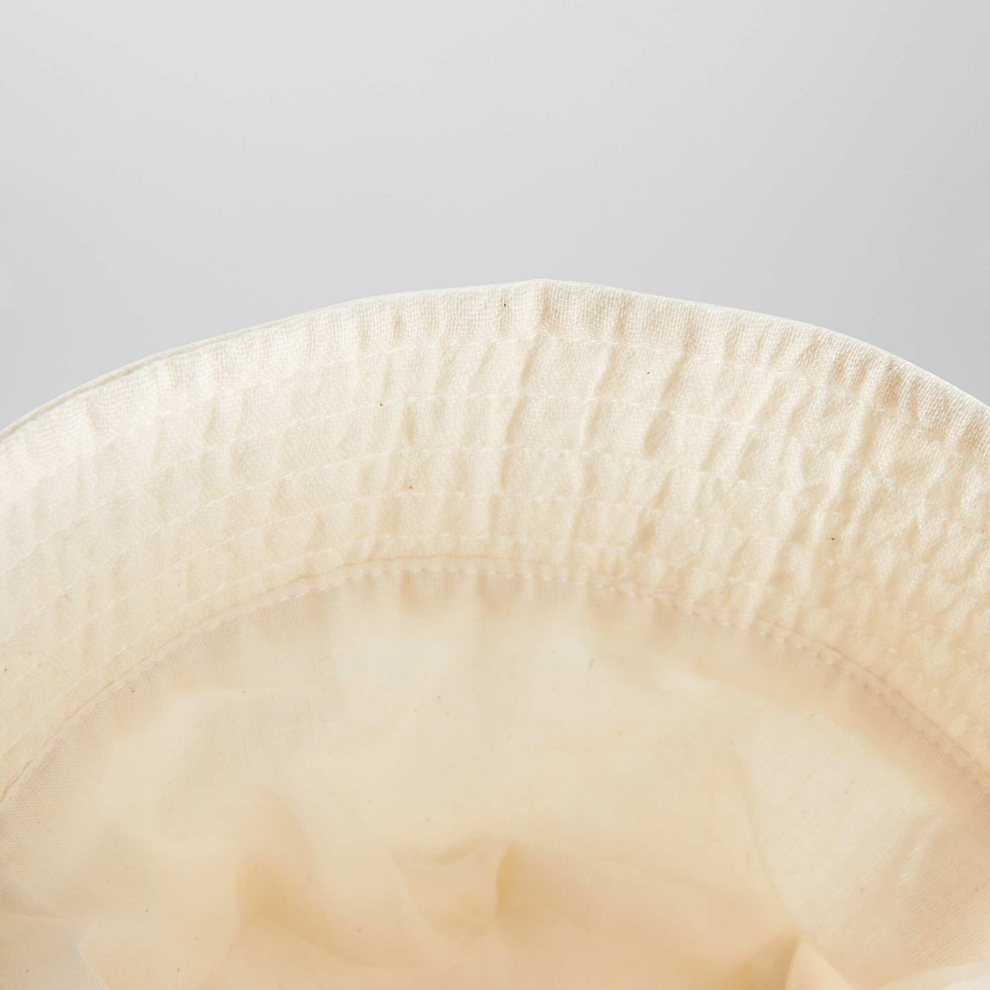 Cotton gauze bucket hat WHITE