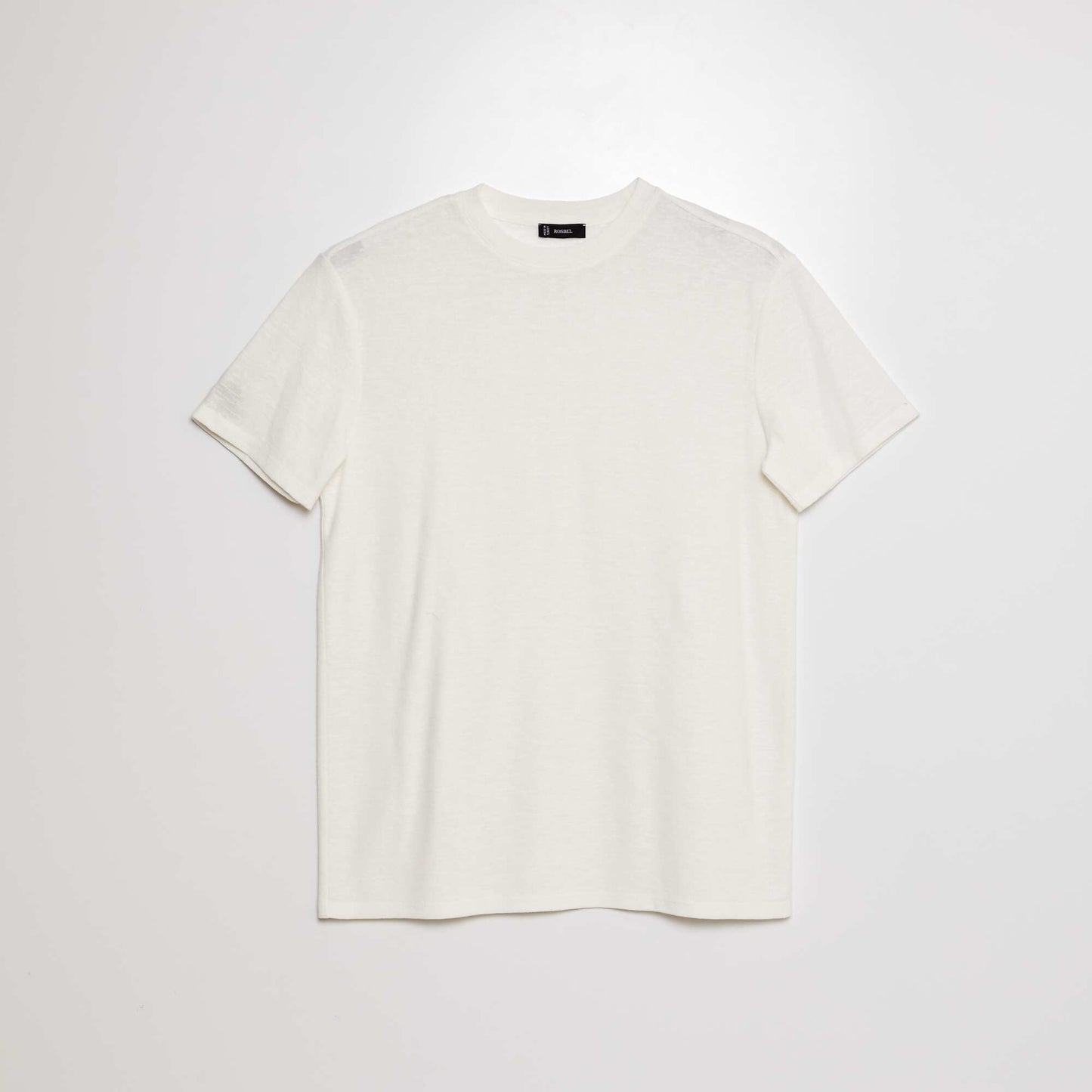 Textured knit T-shirt white