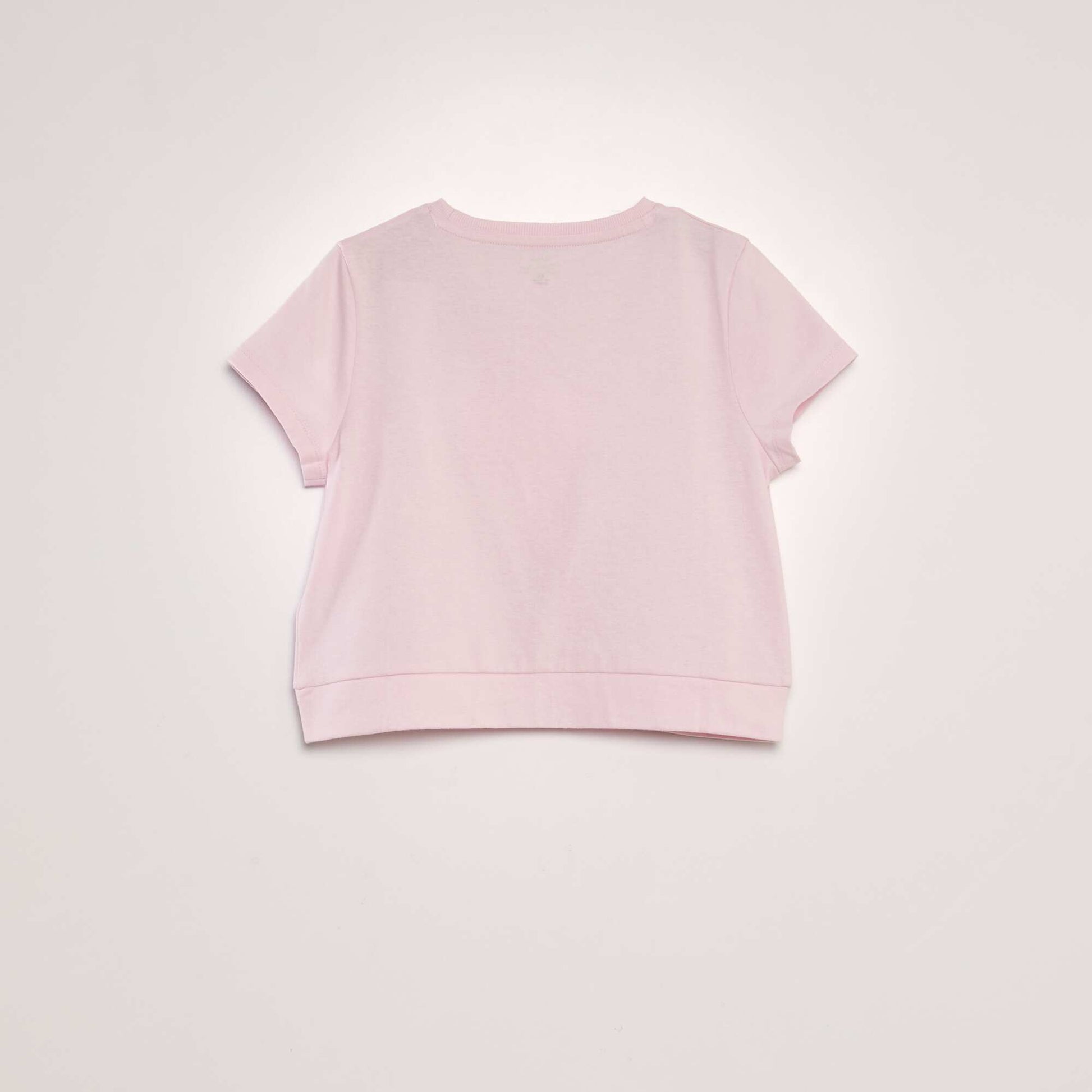 Lilo & Stitch short-sleeved T-shirt with knotted effect PINK