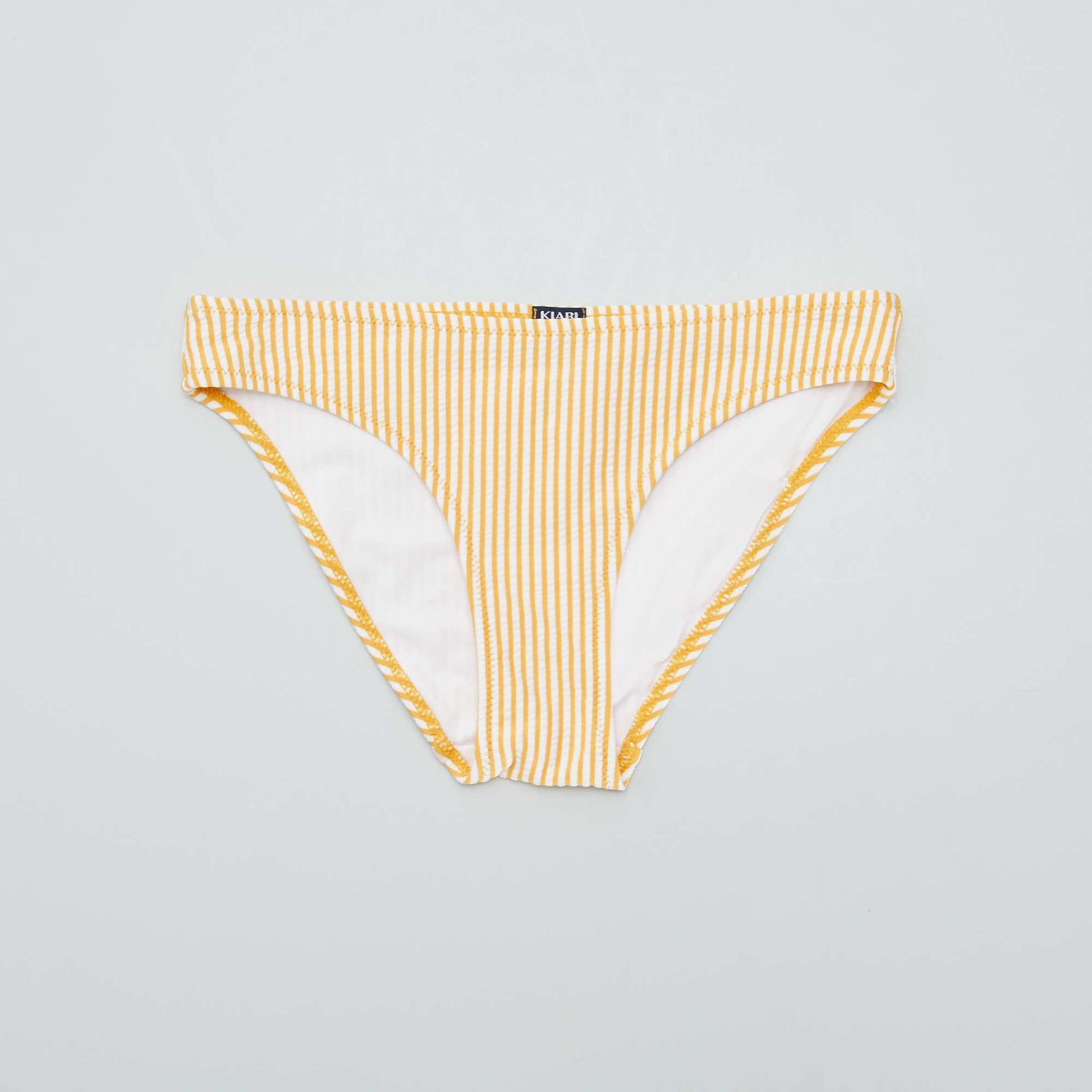 Striped waffle bikini - 2-piece set YELLOW