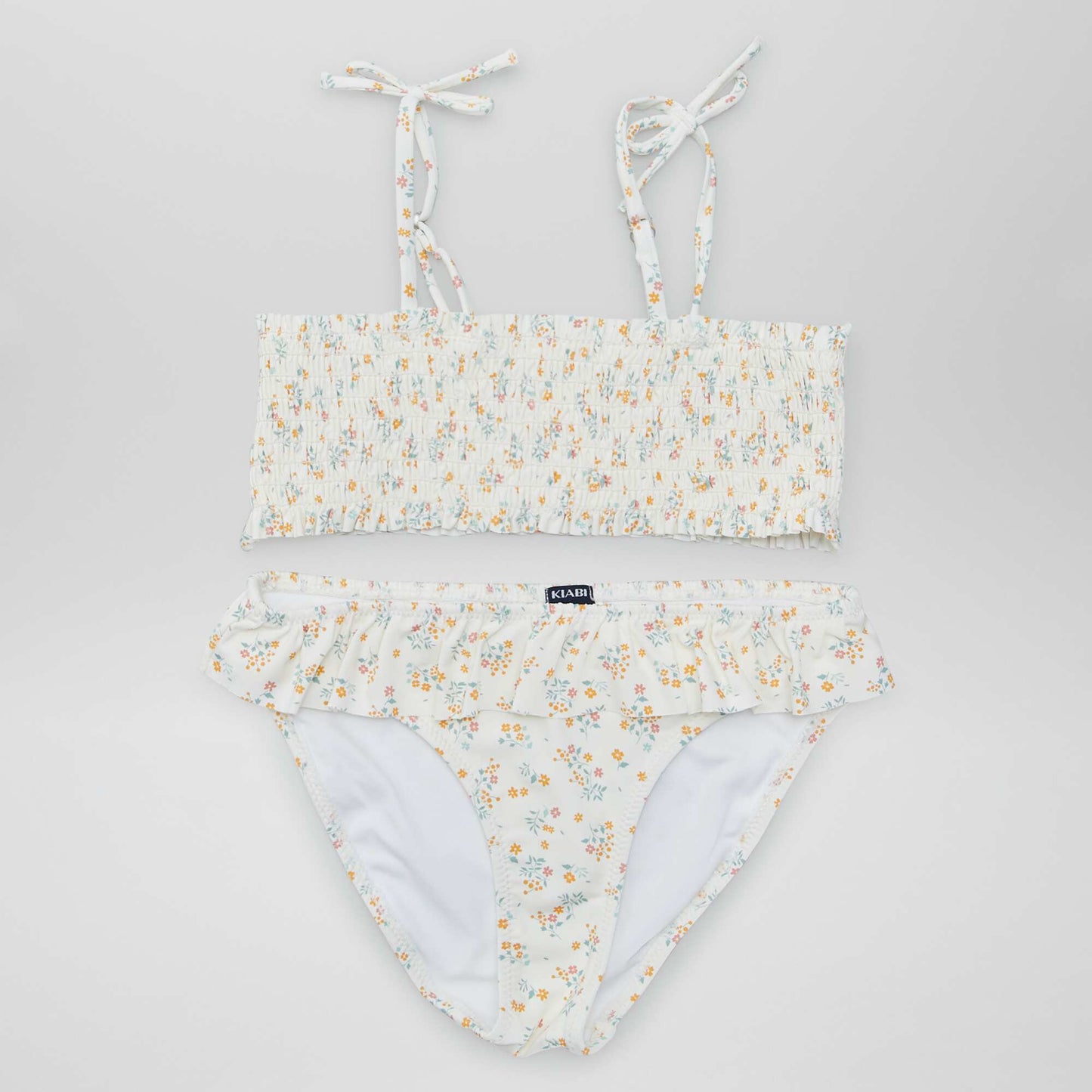 Smocked bikini - 2-piece set WHITE