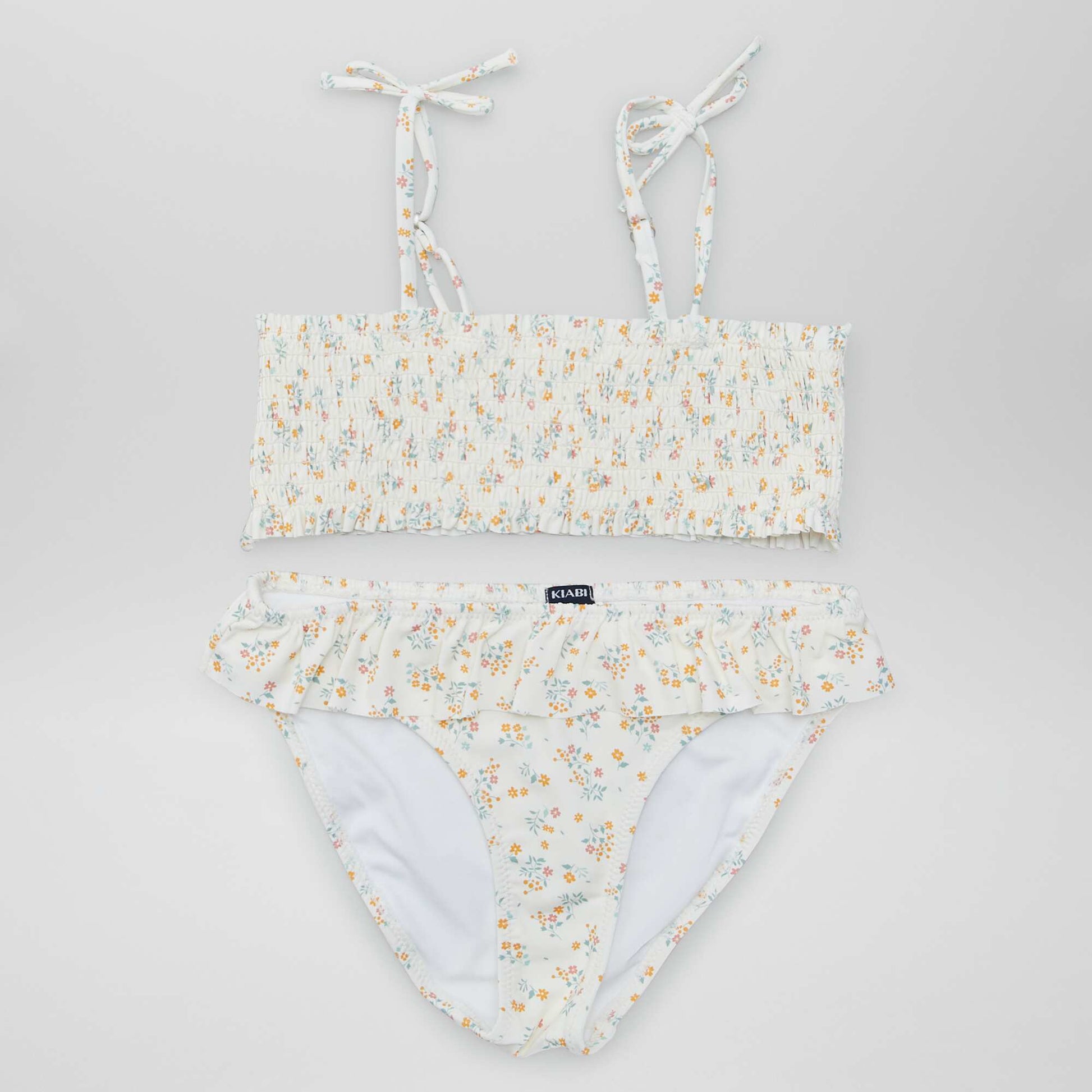 Smocked bikini - 2-piece set WHITE