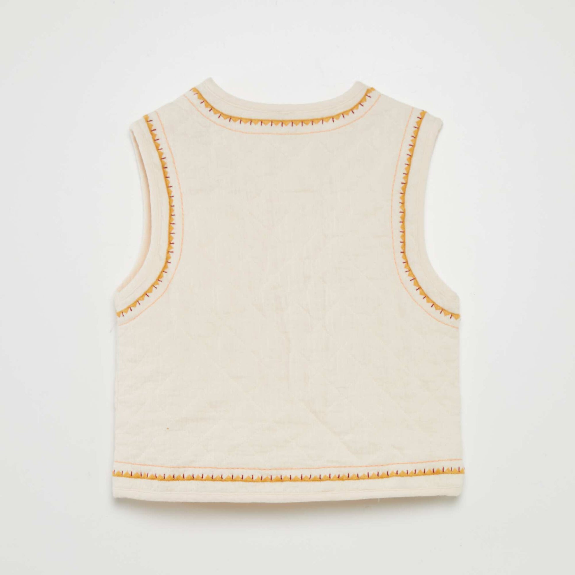 سوار جسم مطرز مبطن ومبطن باللون البيج