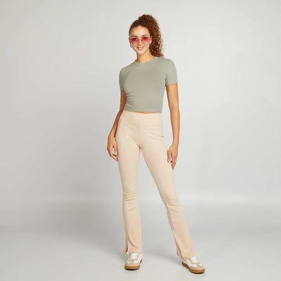 تي شيرت قصير الأكمام قصير الأكمام أخضر