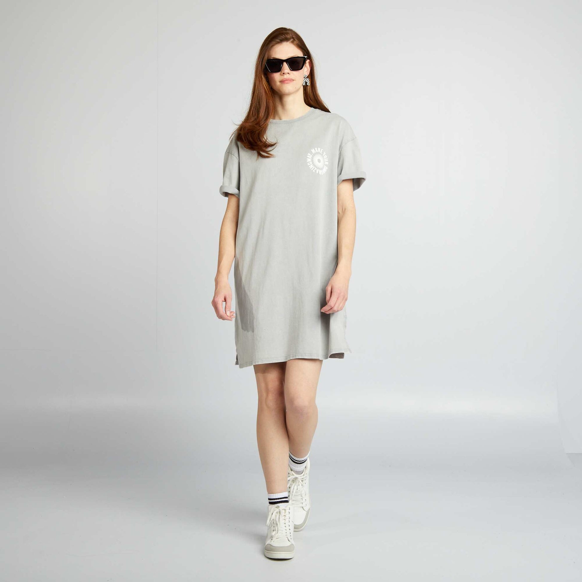 T-shirt dress GREY