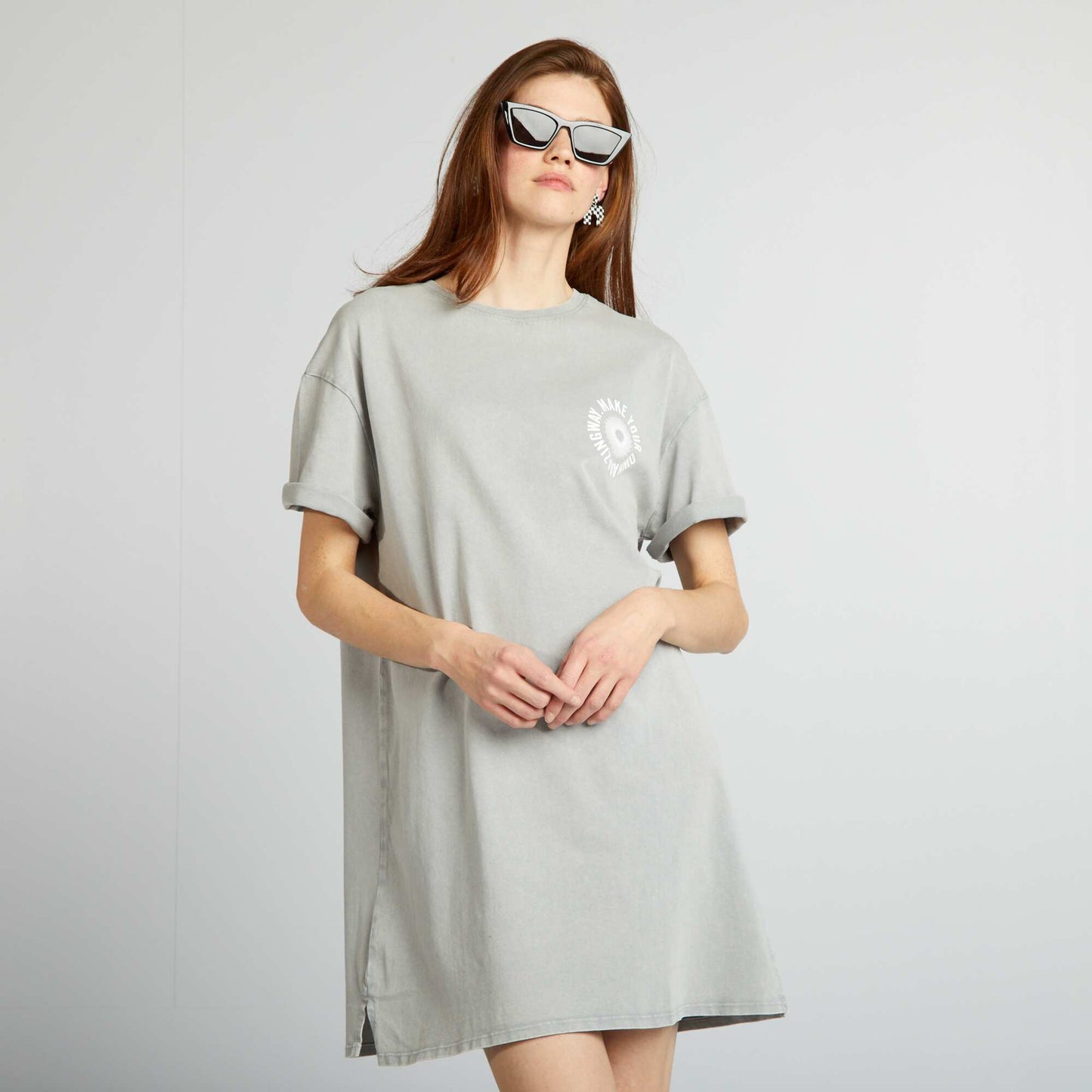 T-shirt dress GREY
