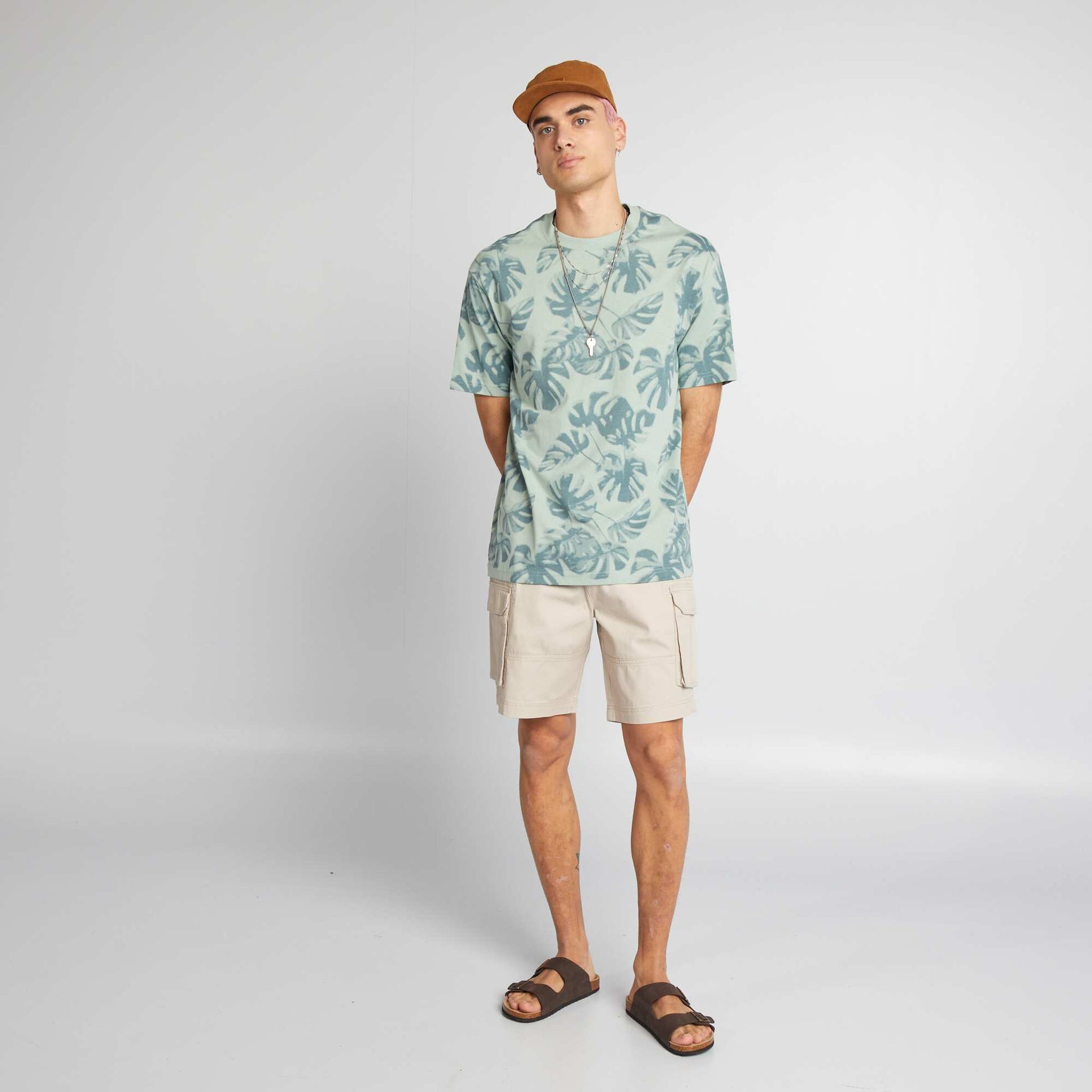 Chino shorts with side pockets GREY