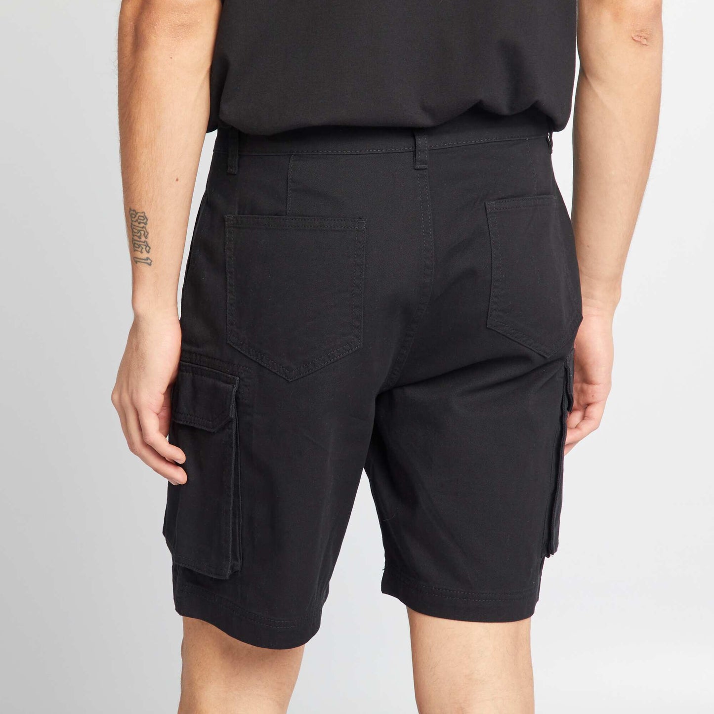 Chino shorts with side pockets BLACK