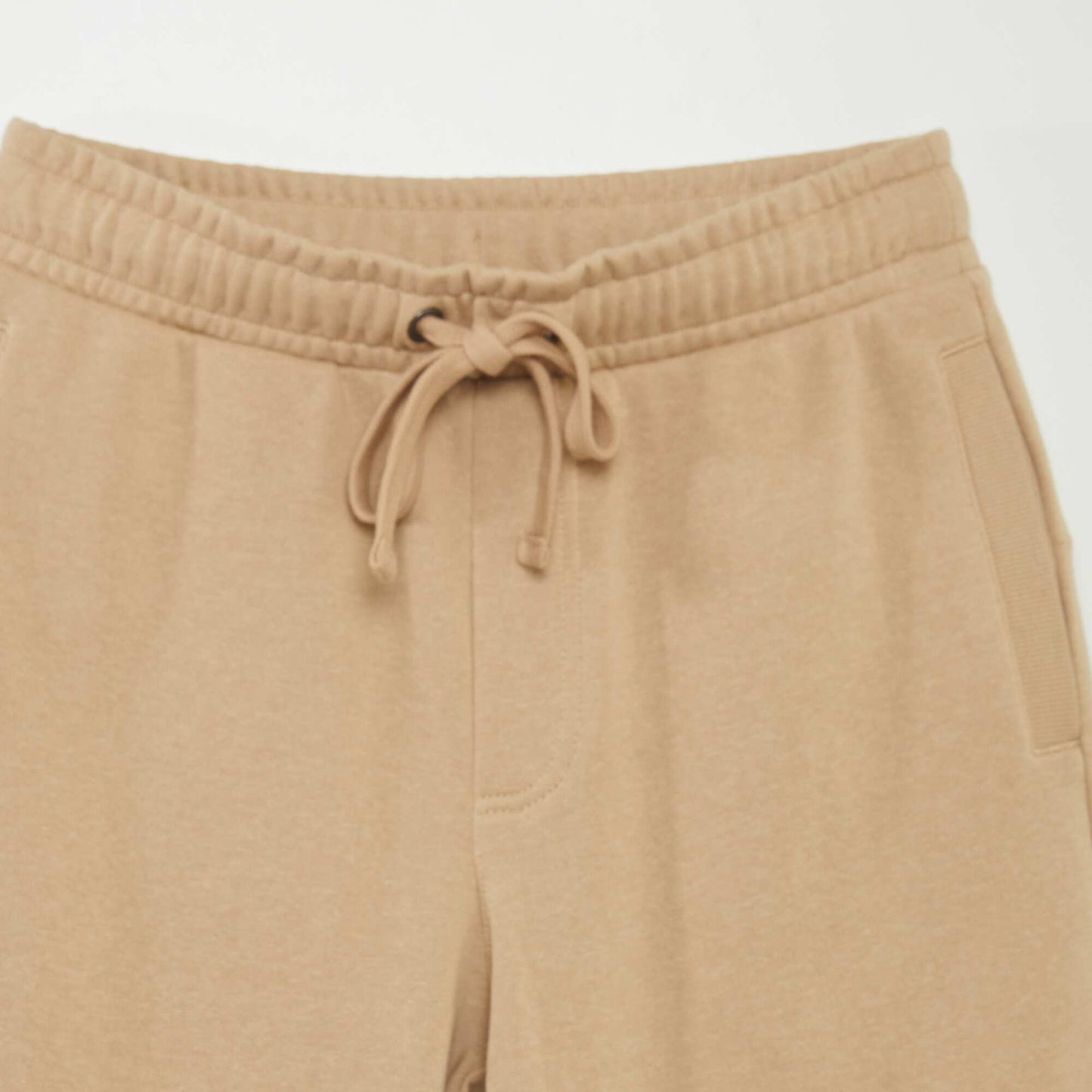 Plain lightweight sweatshirt fabric shorts BEIGE