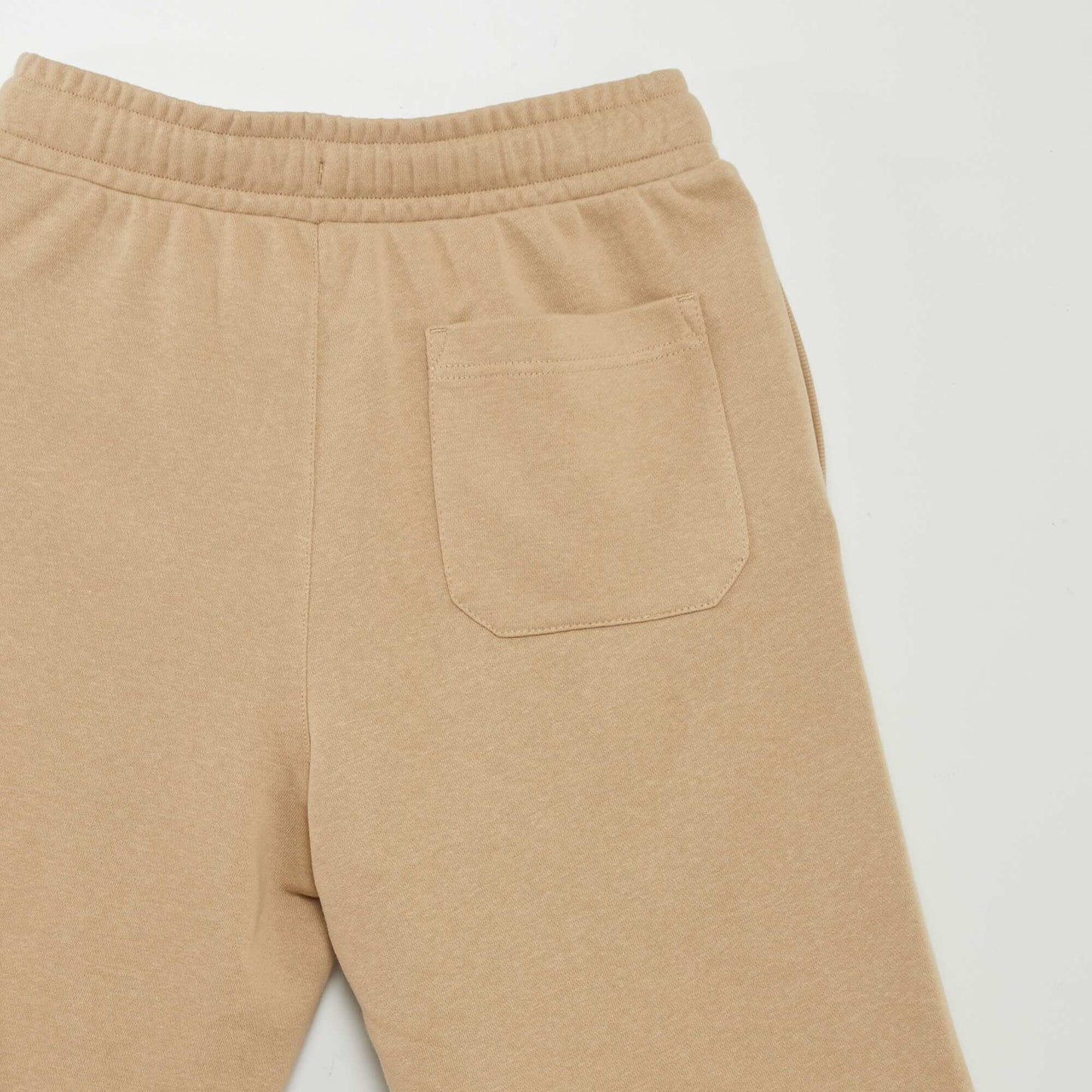 Plain lightweight sweatshirt fabric shorts BEIGE