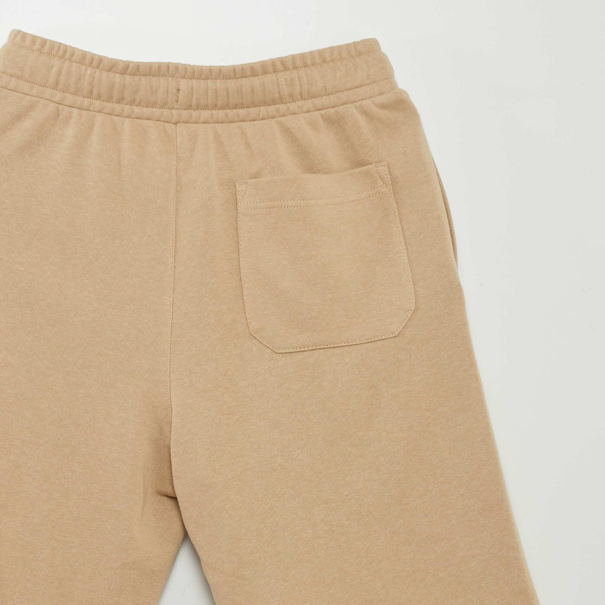 Plain lightweight sweatshirt fabric shorts BEIGE