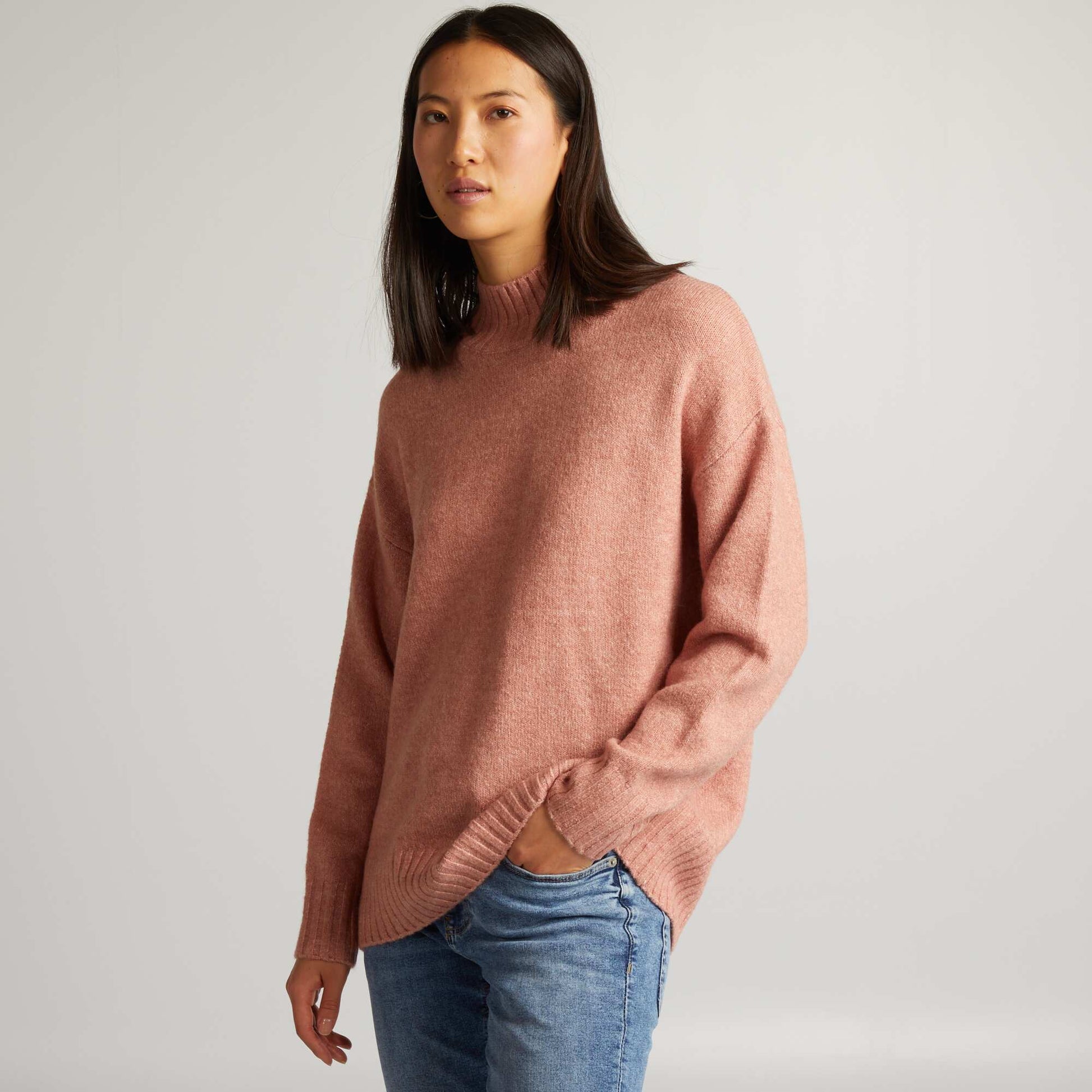 High-neck jumper PINK