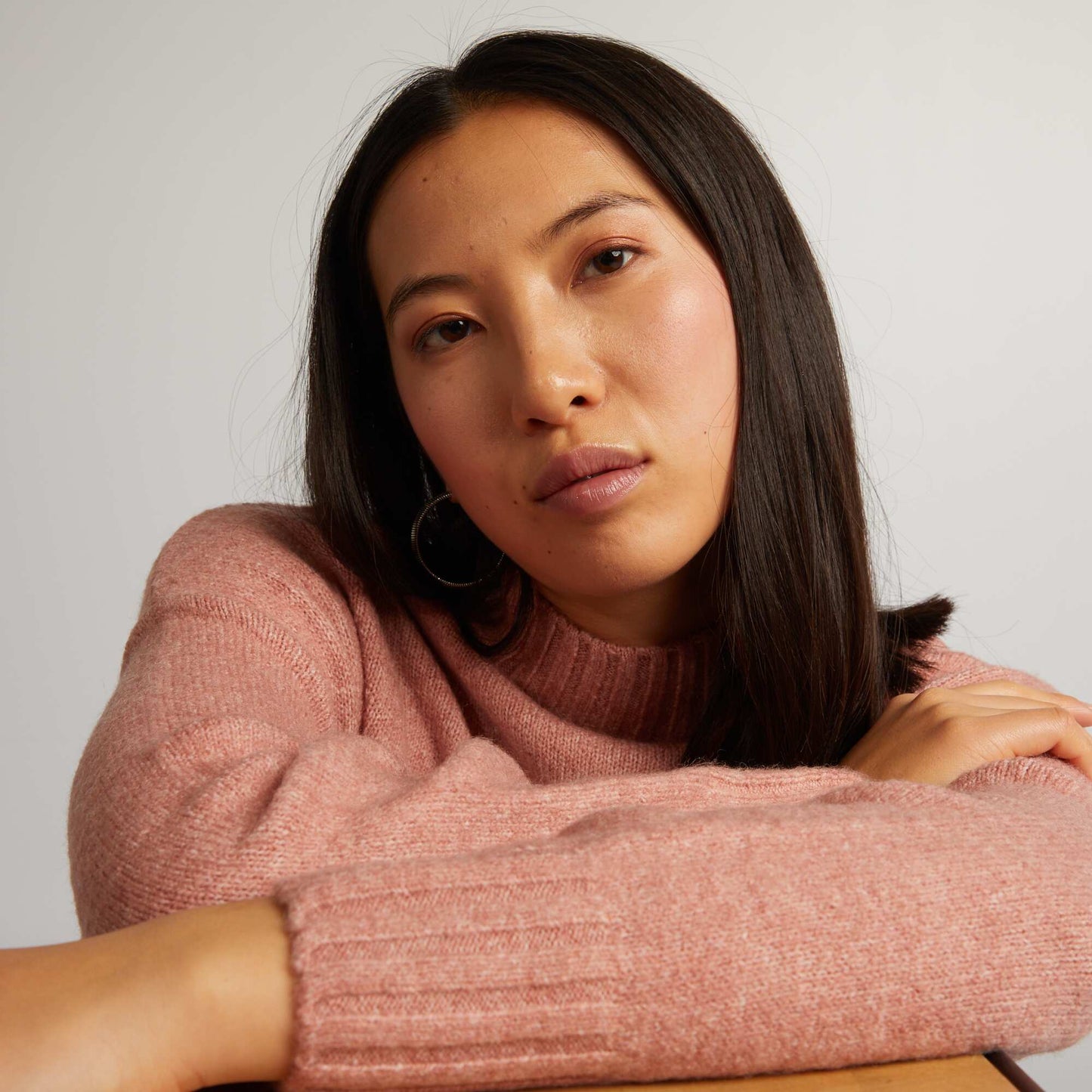 High-neck jumper PINK