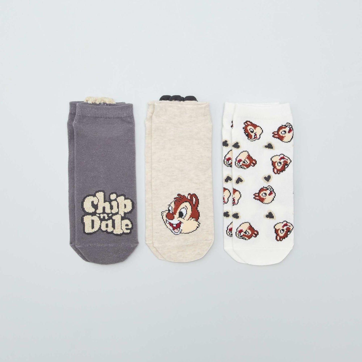 Pack of 'Disney' pop socks - 3 pairs BEIGE