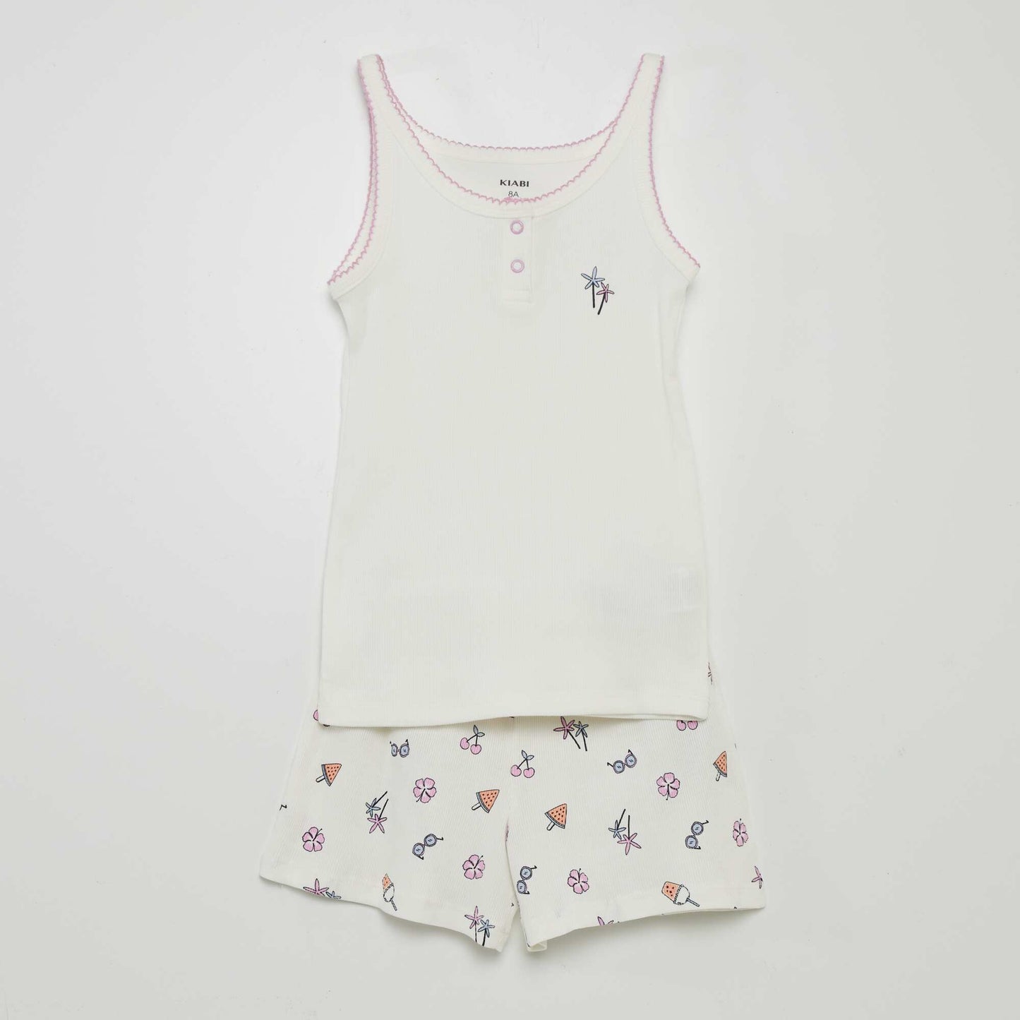 Short pyjama set - 2-piece set WHITE