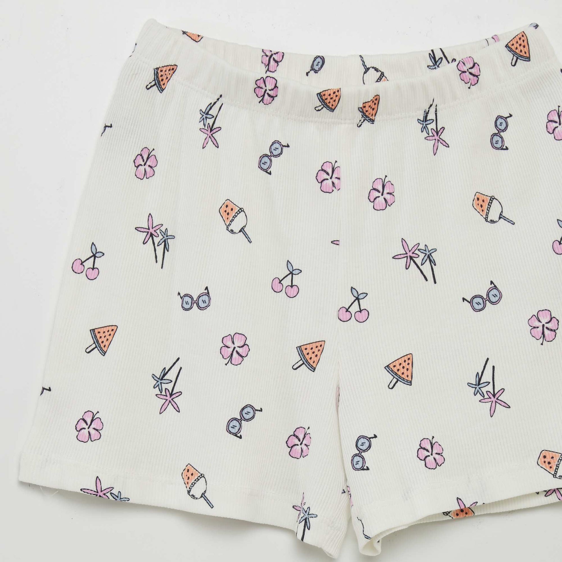 Short pyjama set - 2-piece set WHITE