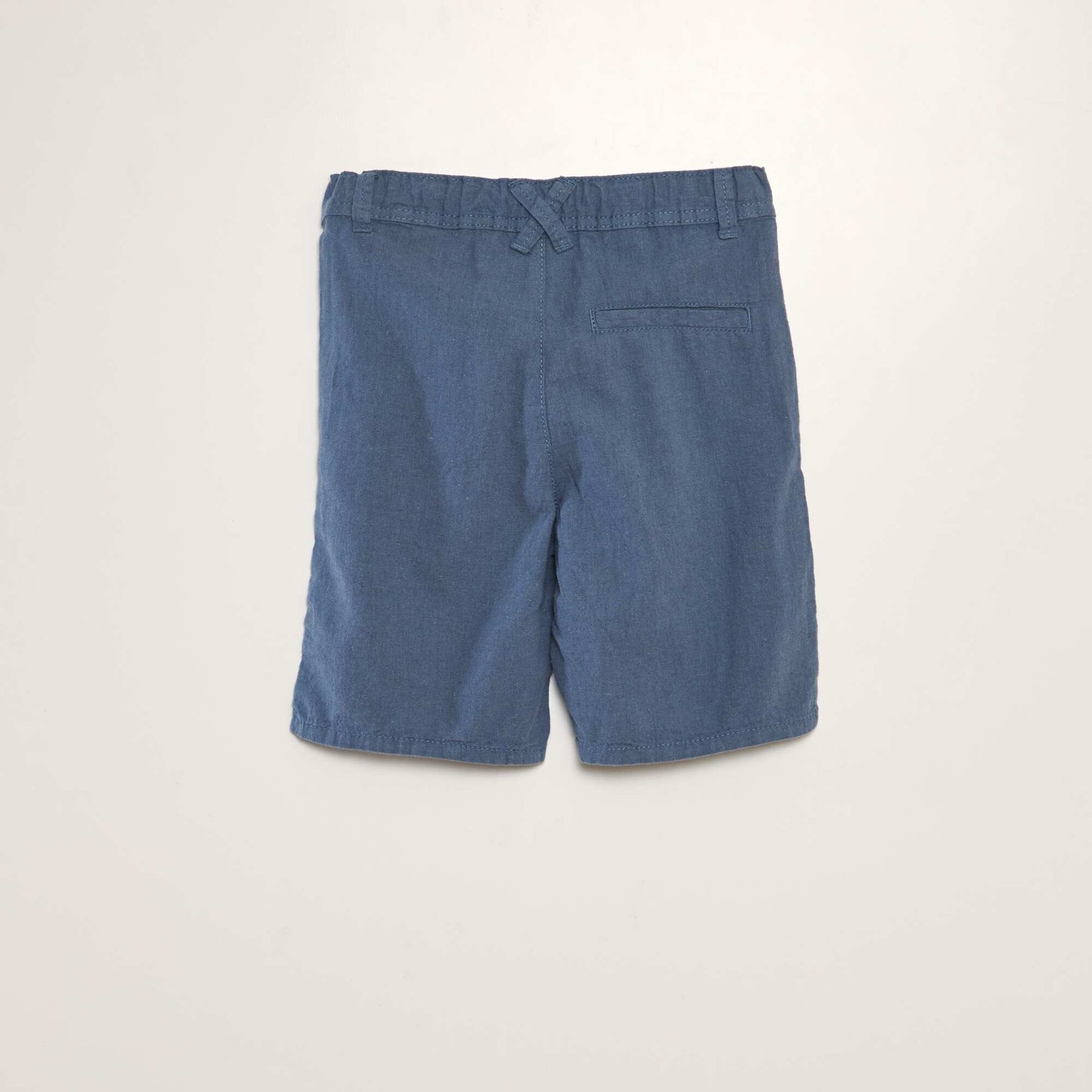 Linen chino Bermuda shorts BLUE