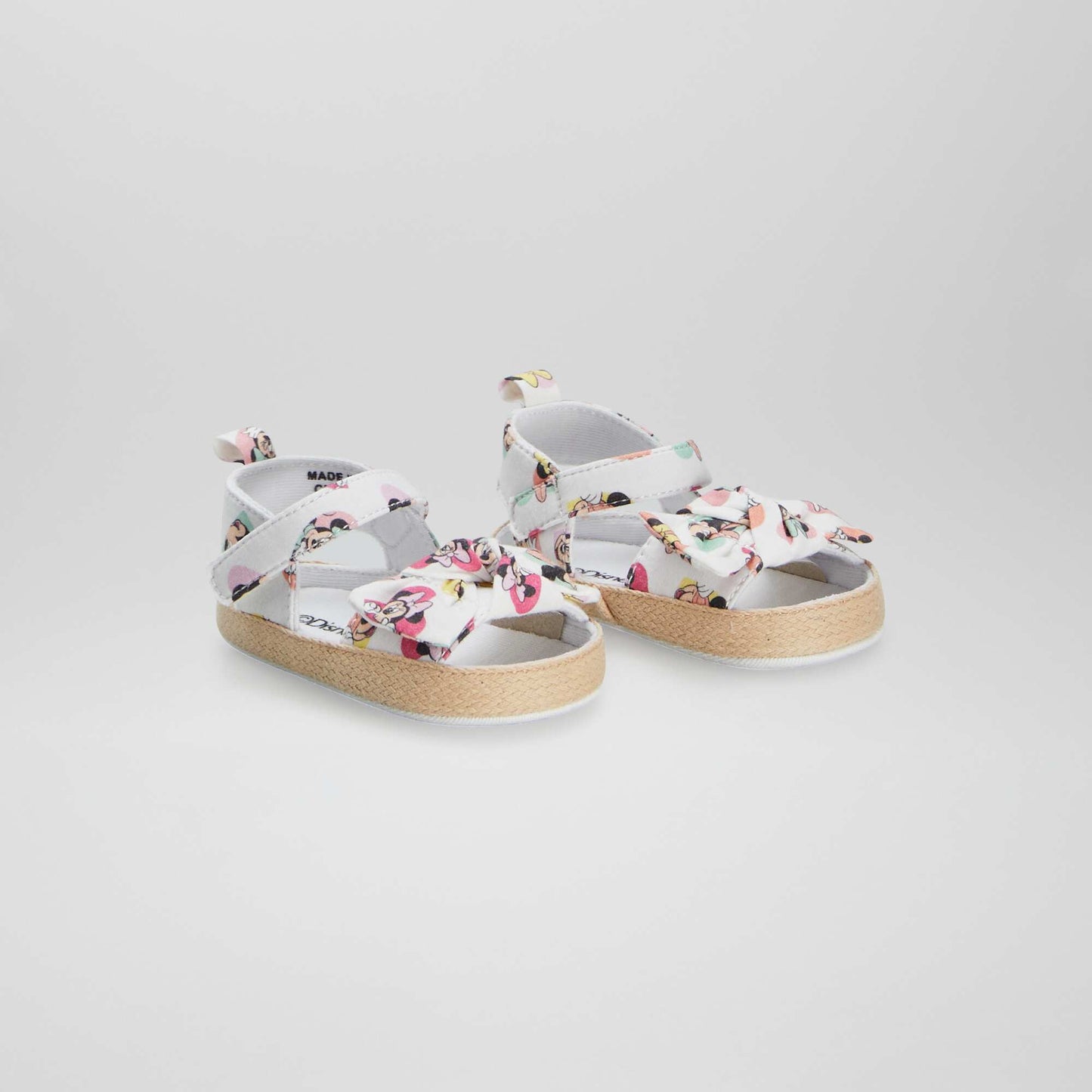 'Minnie Mouse' sandals with bow WHITE