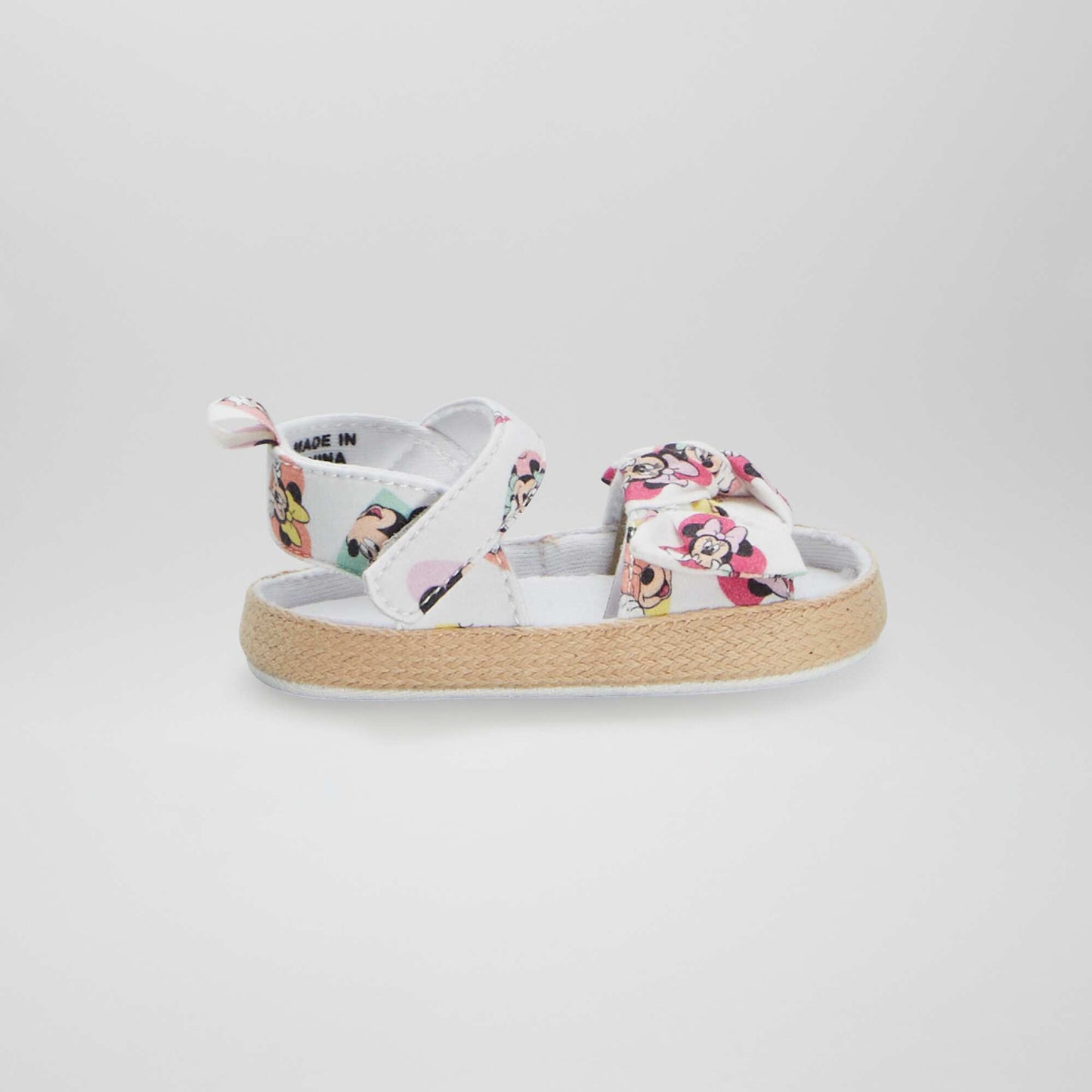 'Minnie Mouse' sandals with bow WHITE