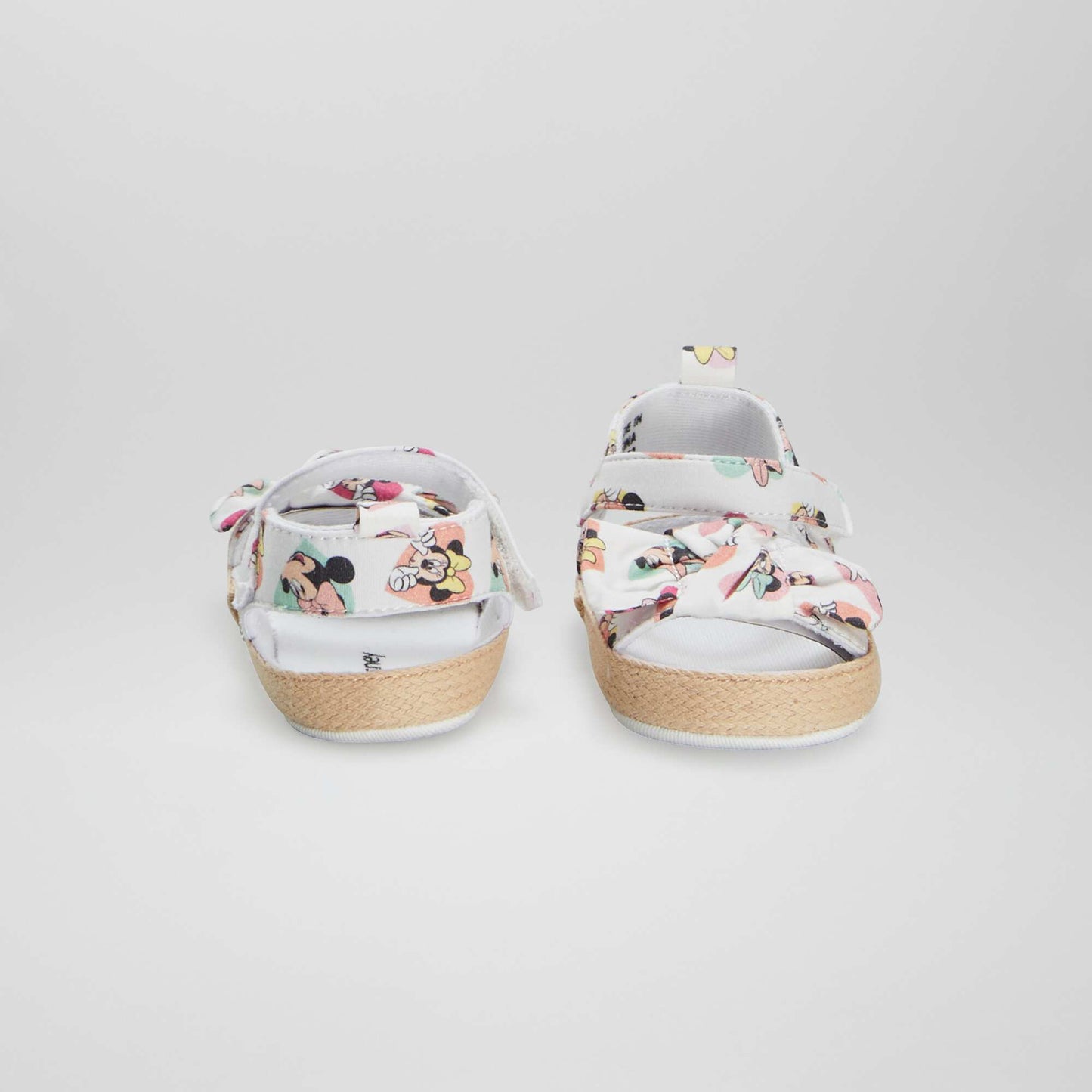 'Minnie Mouse' sandals with bow WHITE