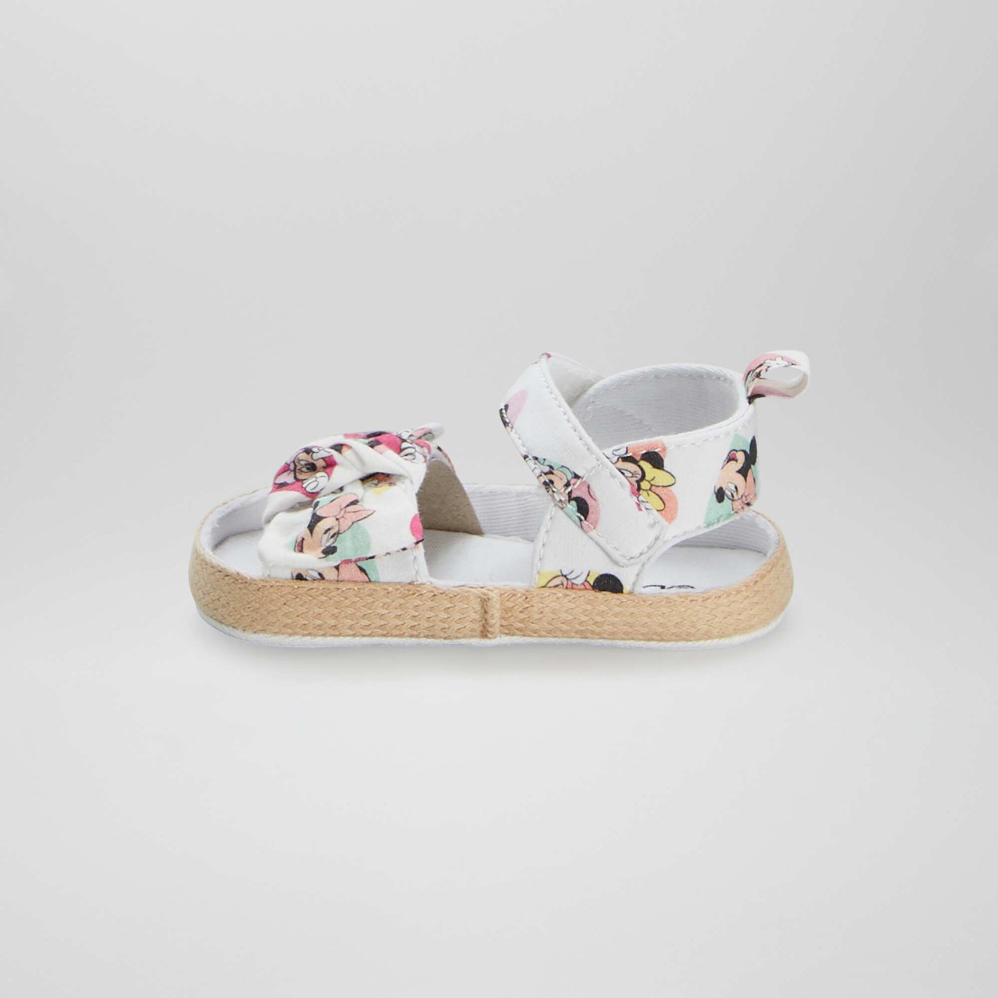 'Minnie Mouse' sandals with bow WHITE