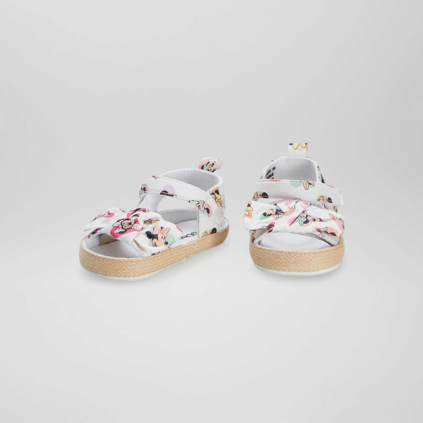 'Minnie Mouse' sandals with bow WHITE