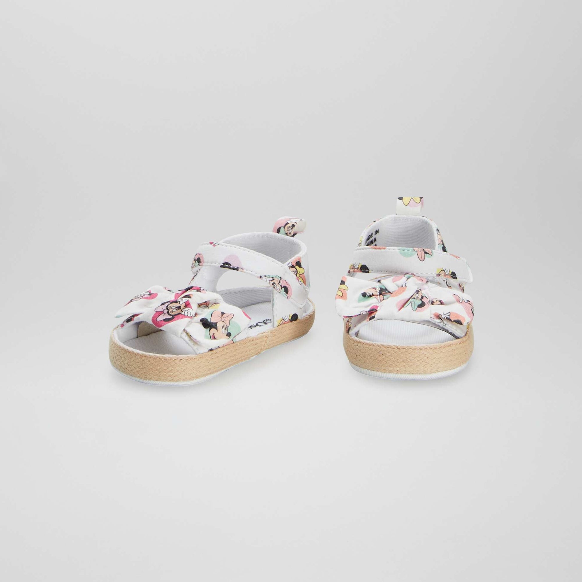 'Minnie Mouse' sandals with bow WHITE