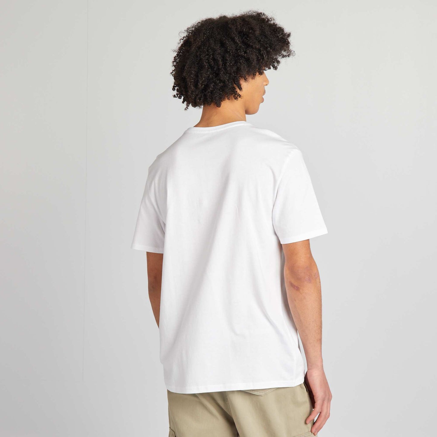 Round-neck jersey T-shirt WHITE