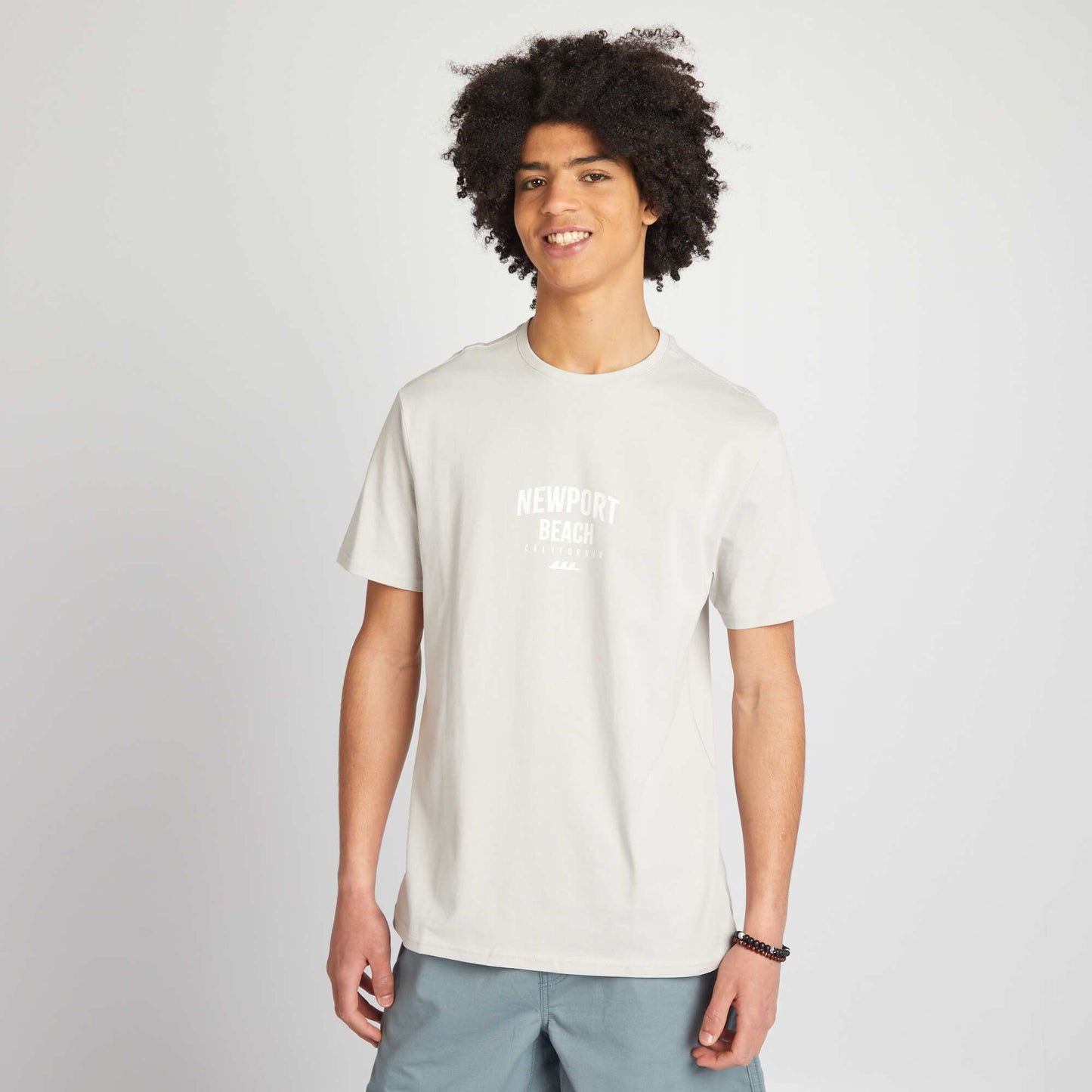 Round-neck jersey T-shirt GREY