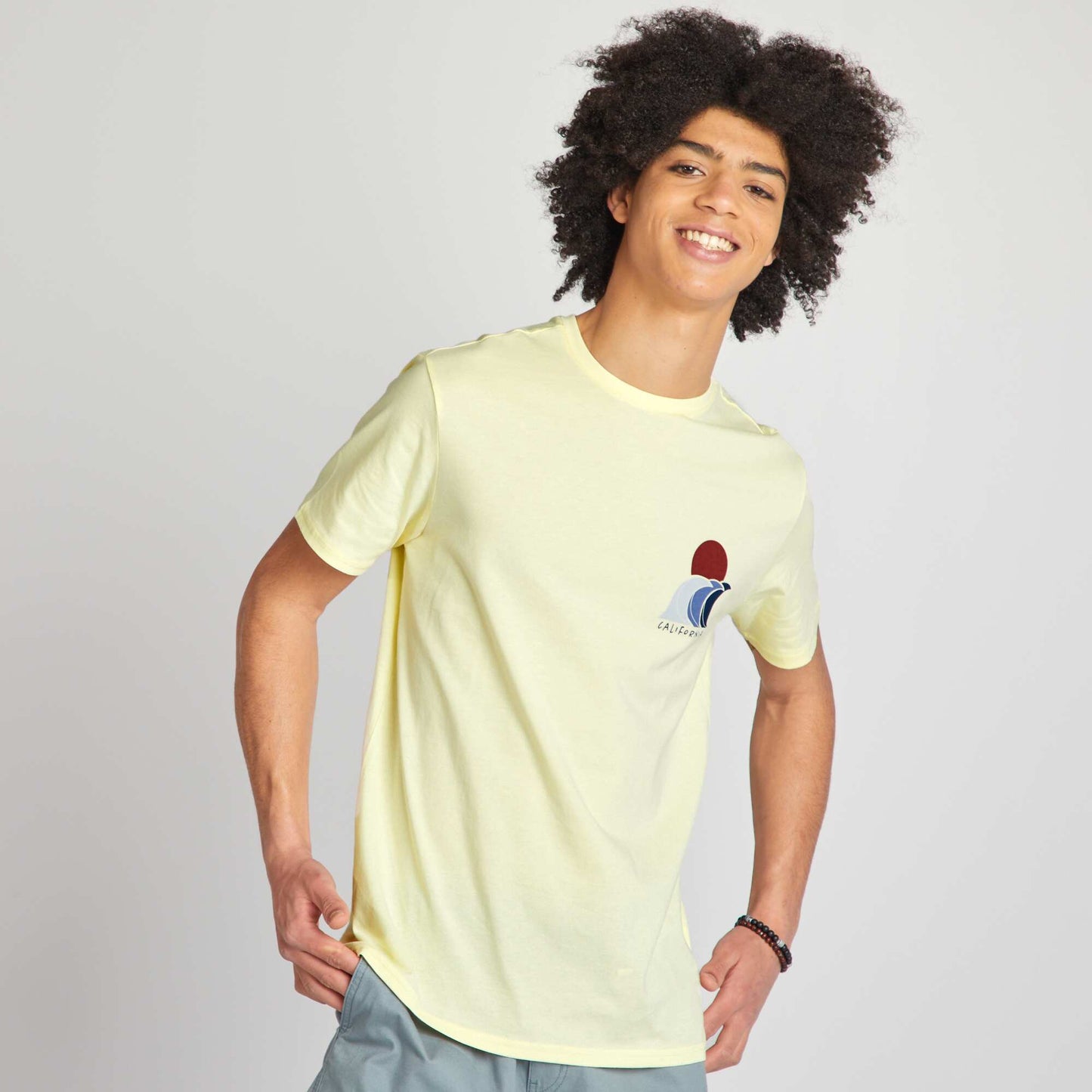 Round-neck jersey T-shirt WHITE