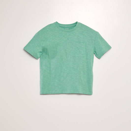 Loose-fit T-shirt with round neckline GREEN