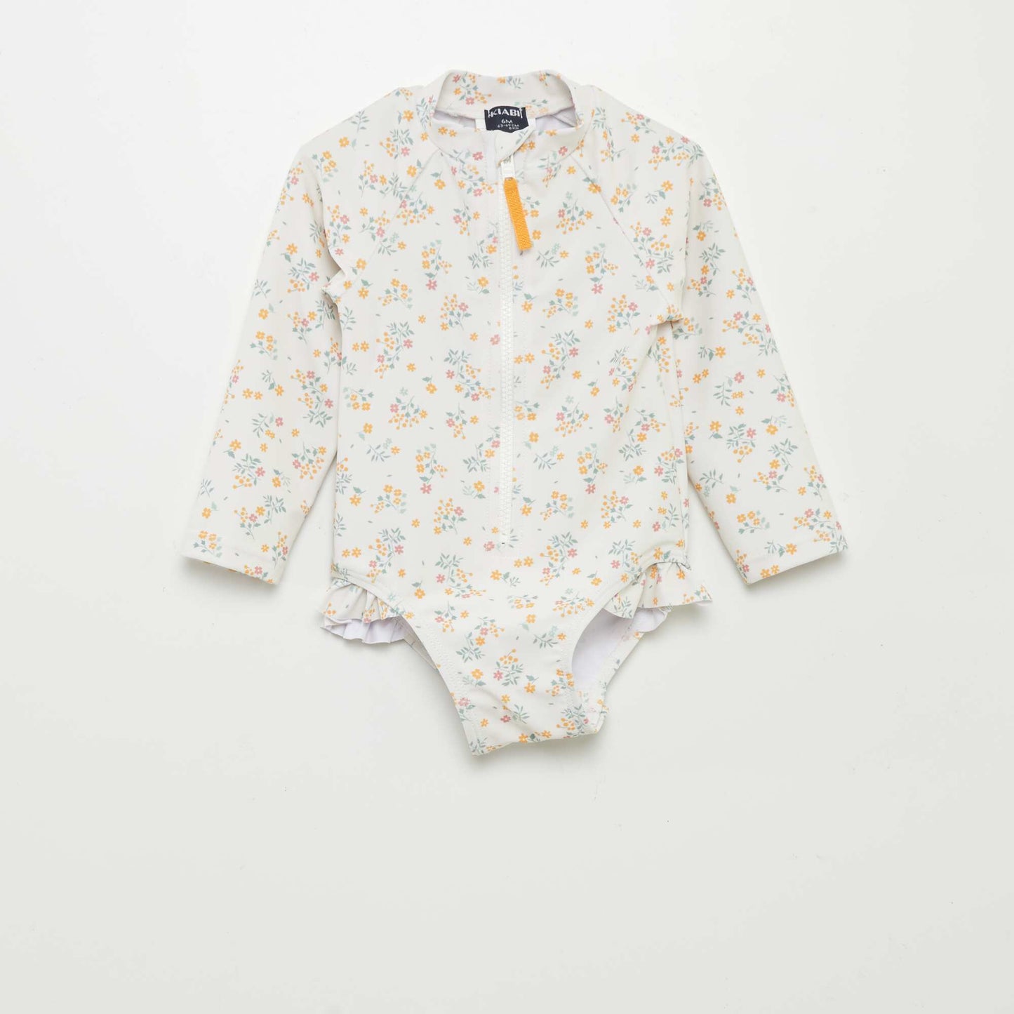 Stretch long-sleeved bodysuit WHITE
